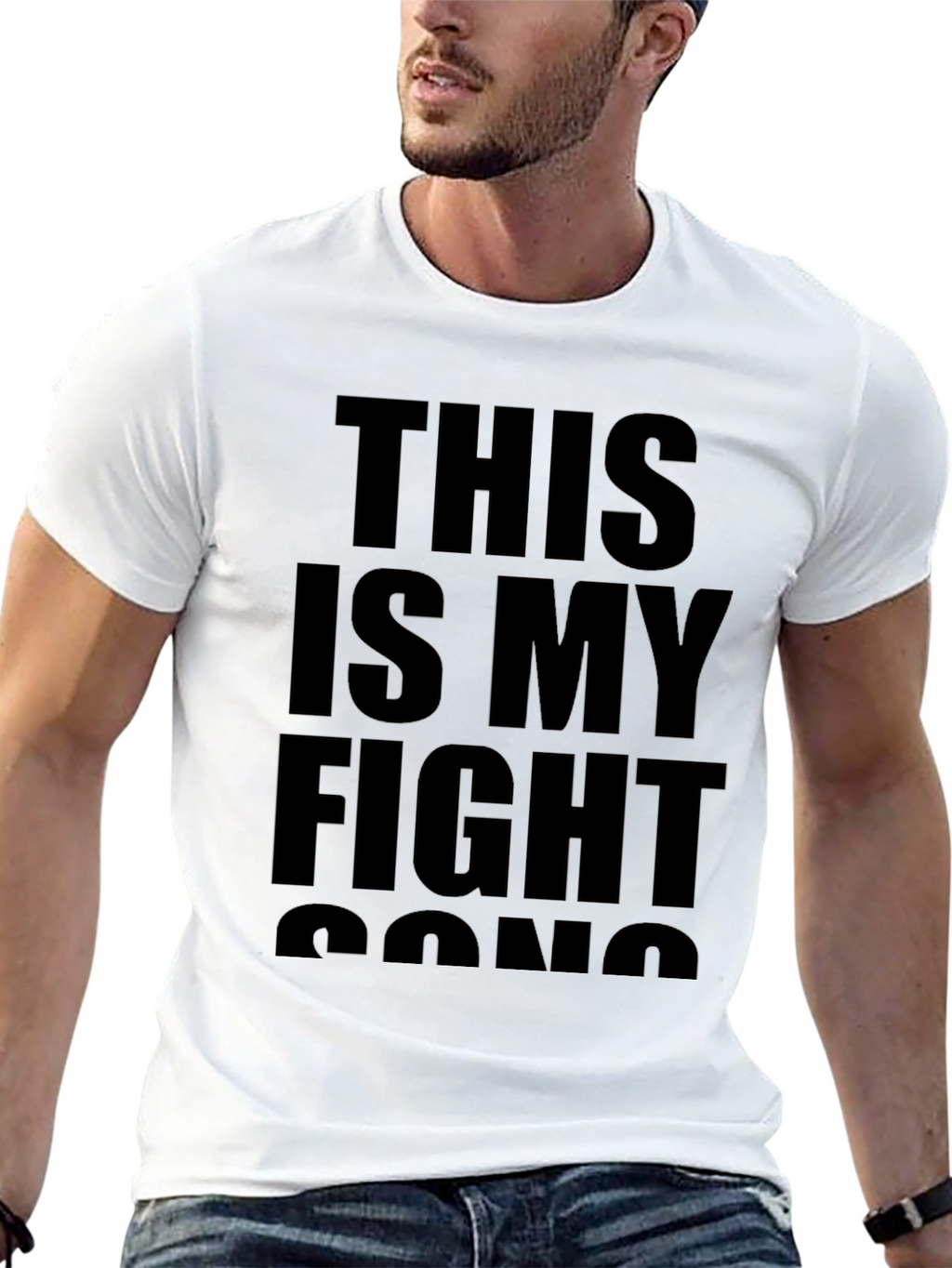 This Is My Fight Song Black Graphic Tee