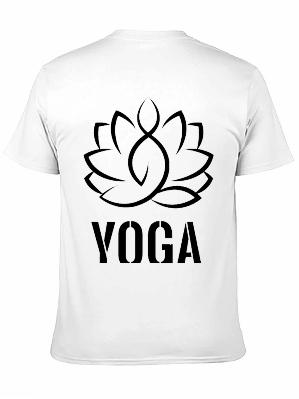 Black Yoga Lotus Flower T-Shirt