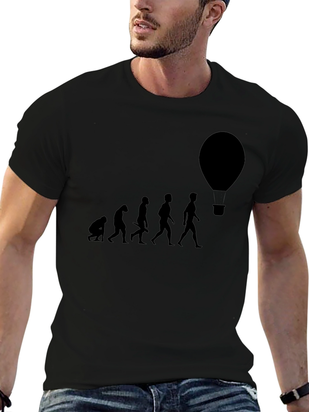 Evolution of Flight Black Graphic Tee
