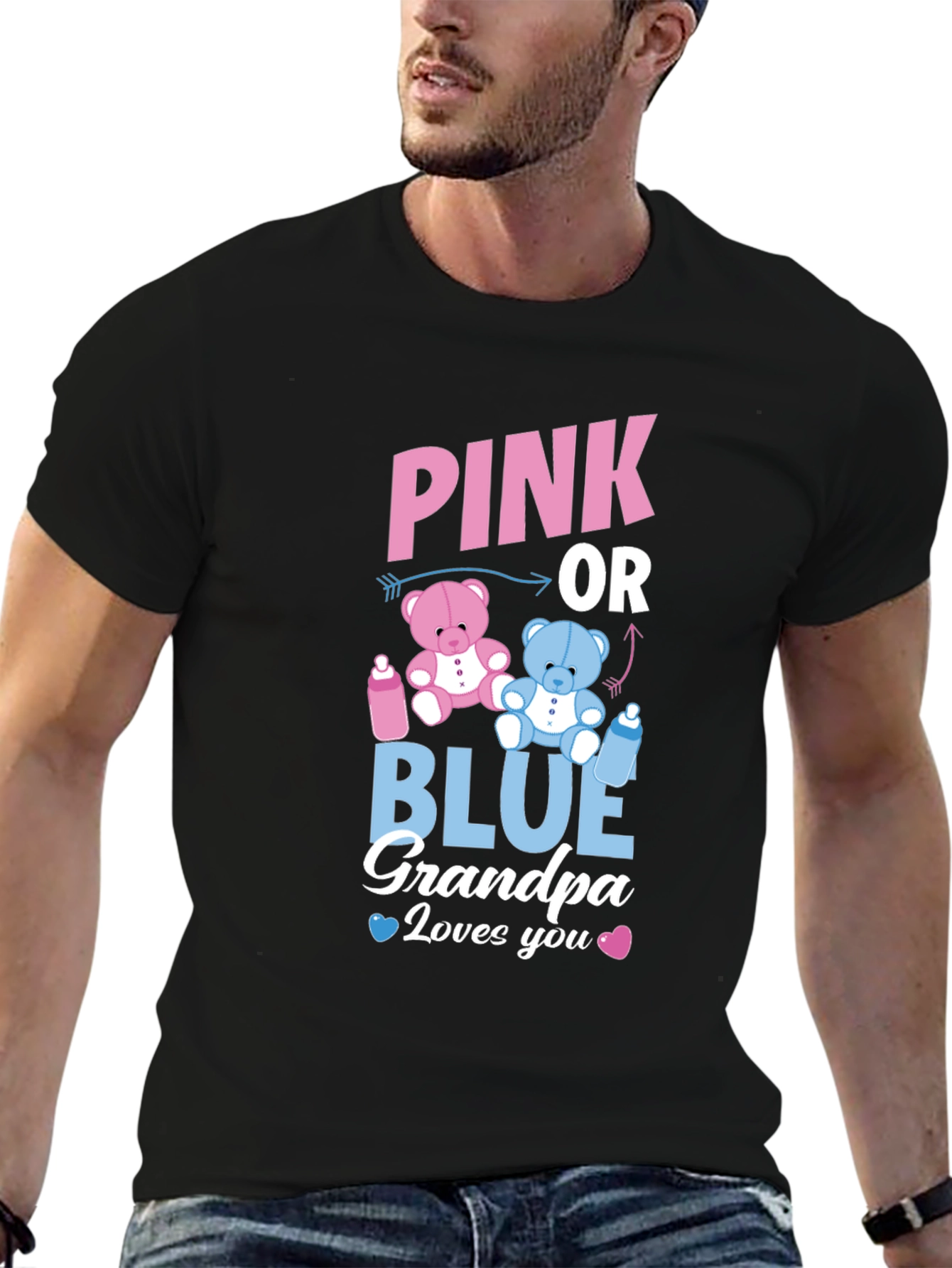 Pink or Blue Grandpa T-Shirt Gender Reveal