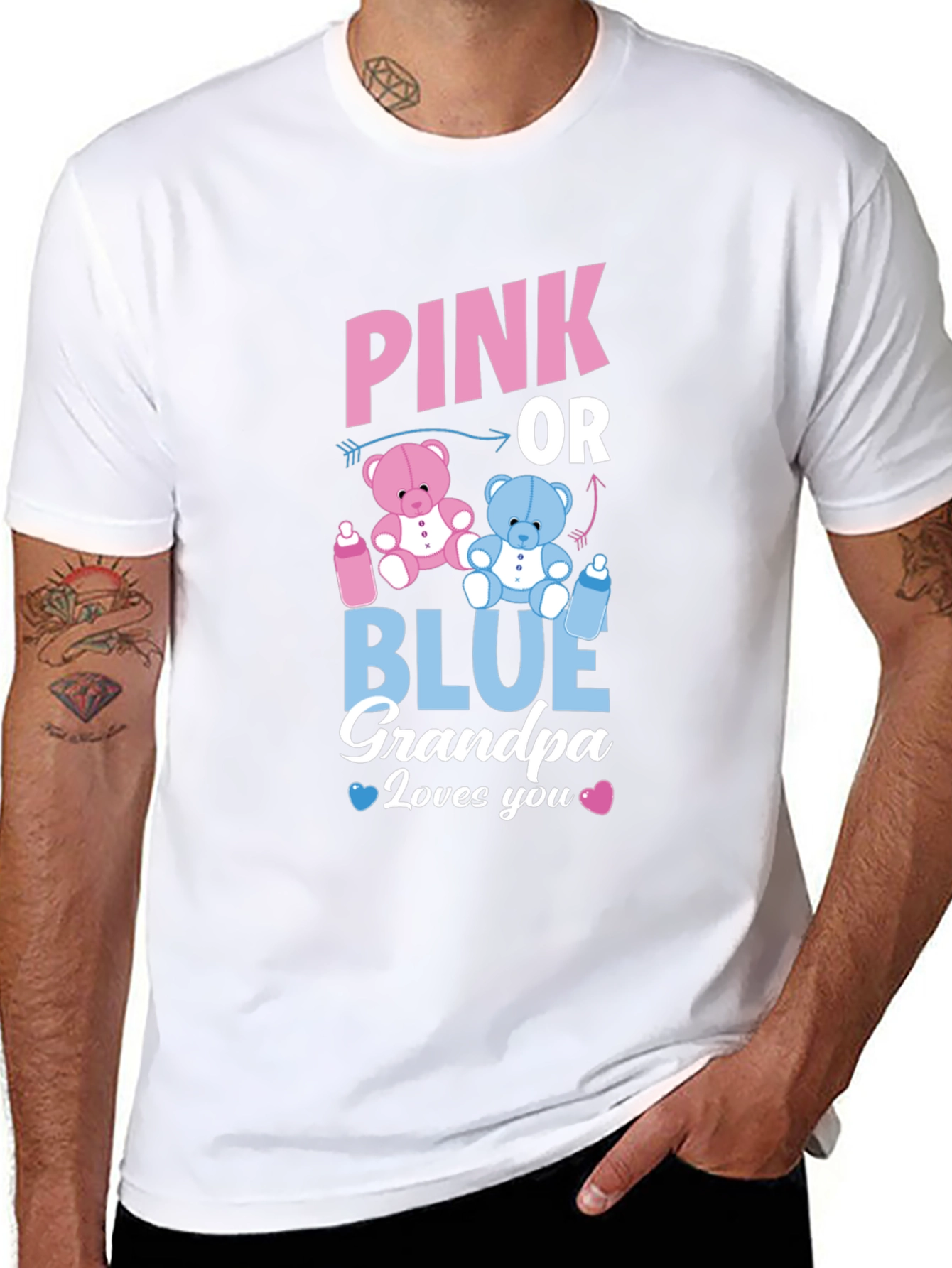 Pink or Blue Grandpa T-Shirt Gender Reveal