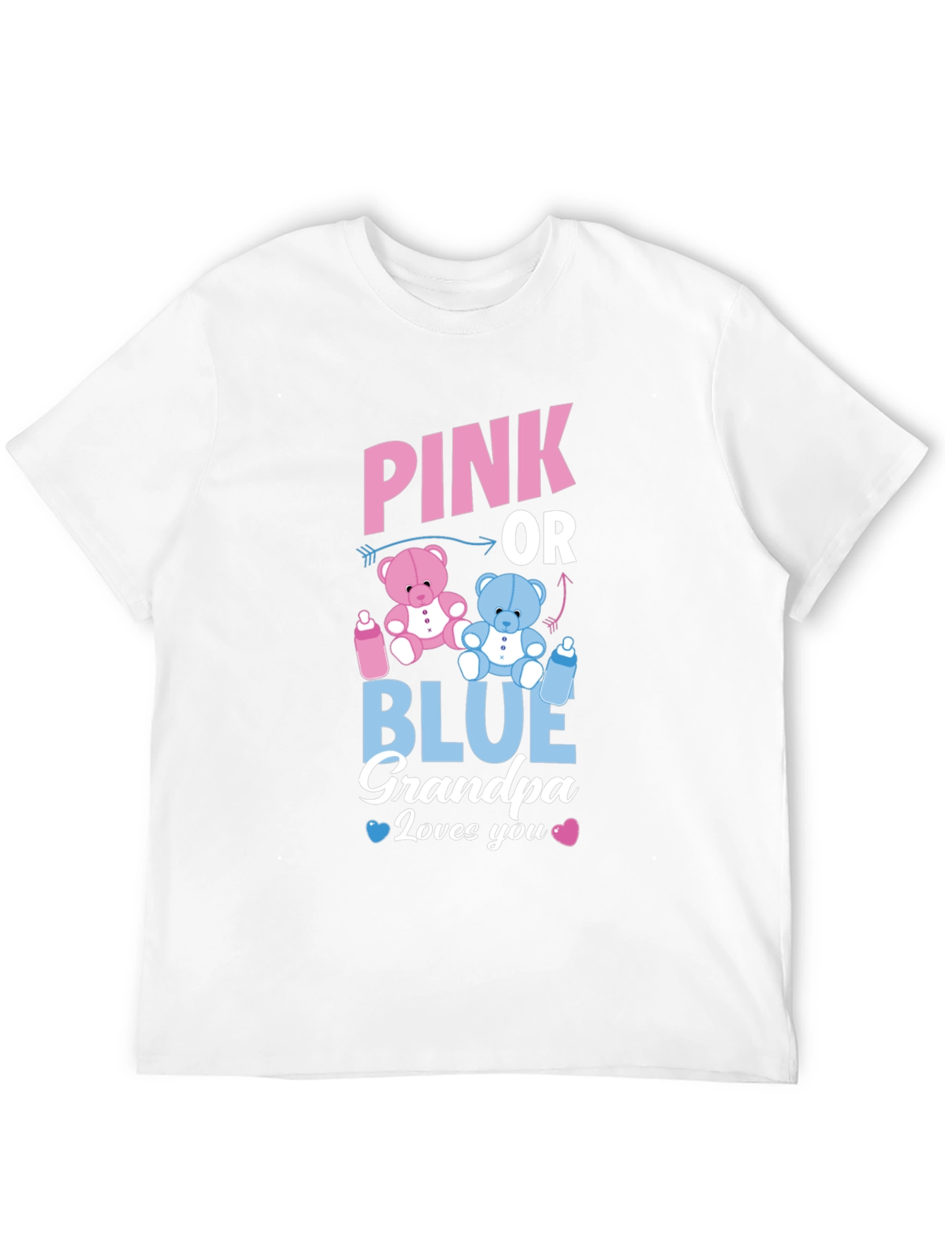 Pink or Blue Grandpa T-Shirt Gender Reveal