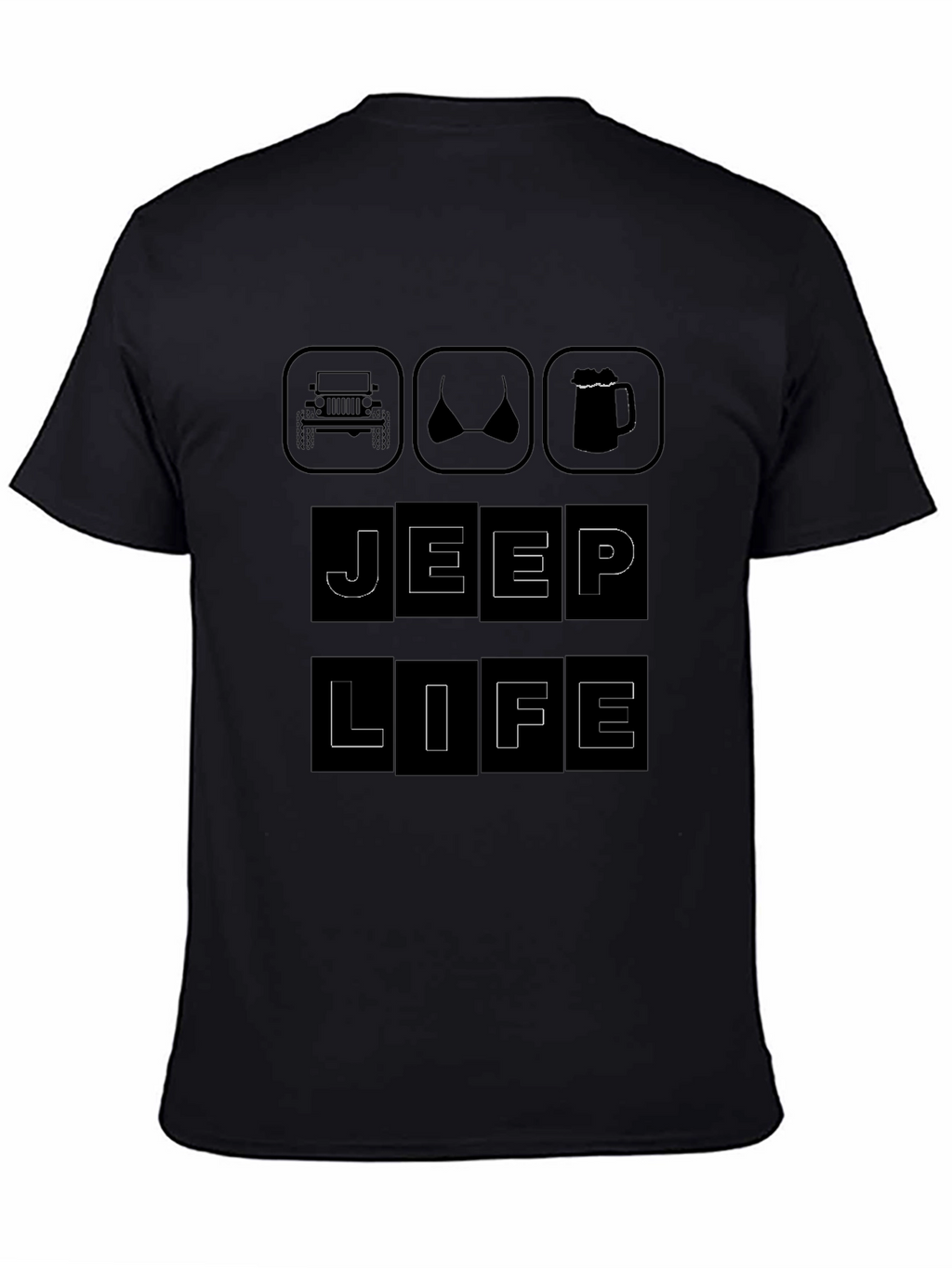 Jeep Life T-Shirt - Car Bikini Beer Design