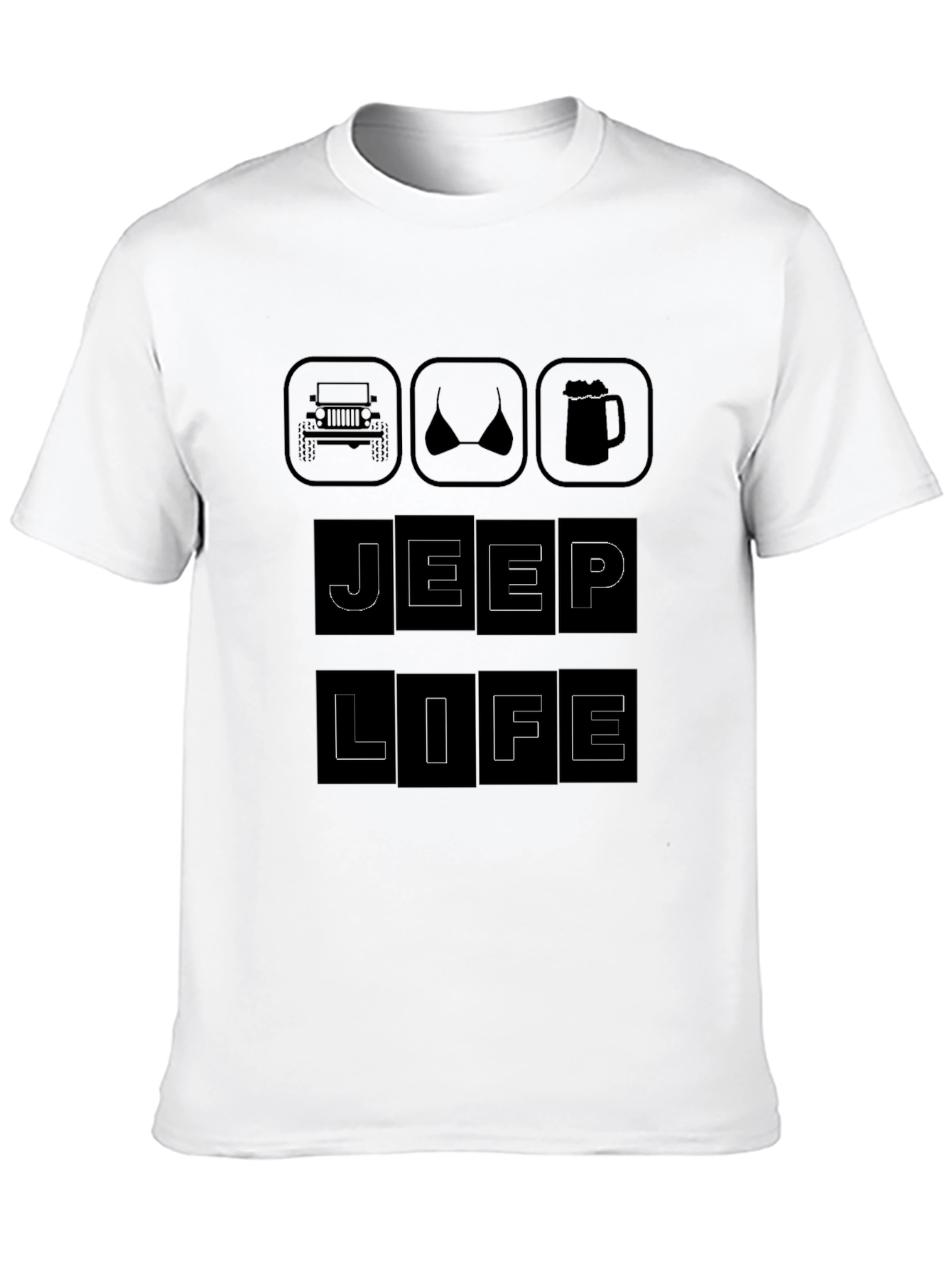 Jeep Life T-Shirt - Car Bikini Beer Design