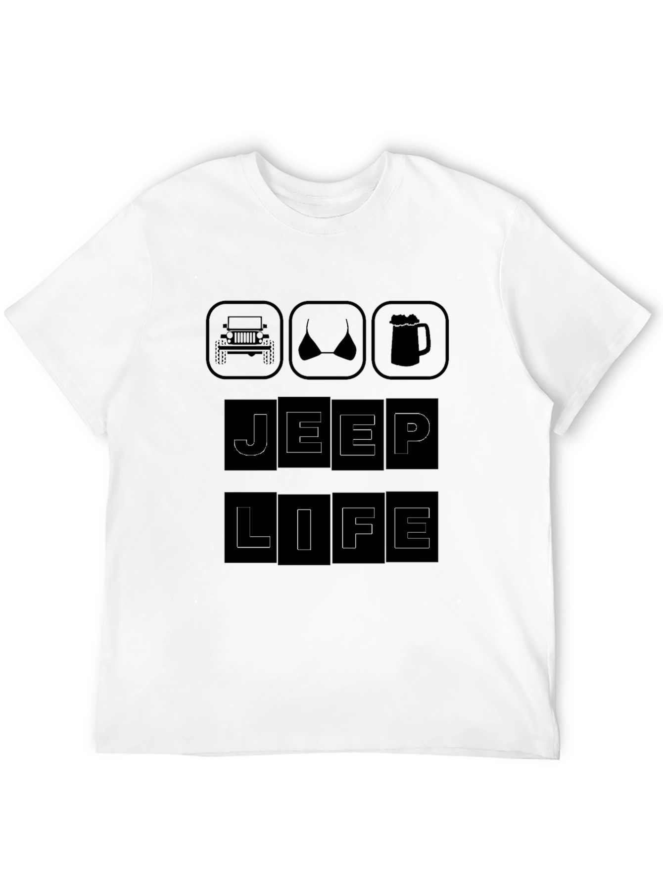 Jeep Life T-Shirt - Car Bikini Beer Design