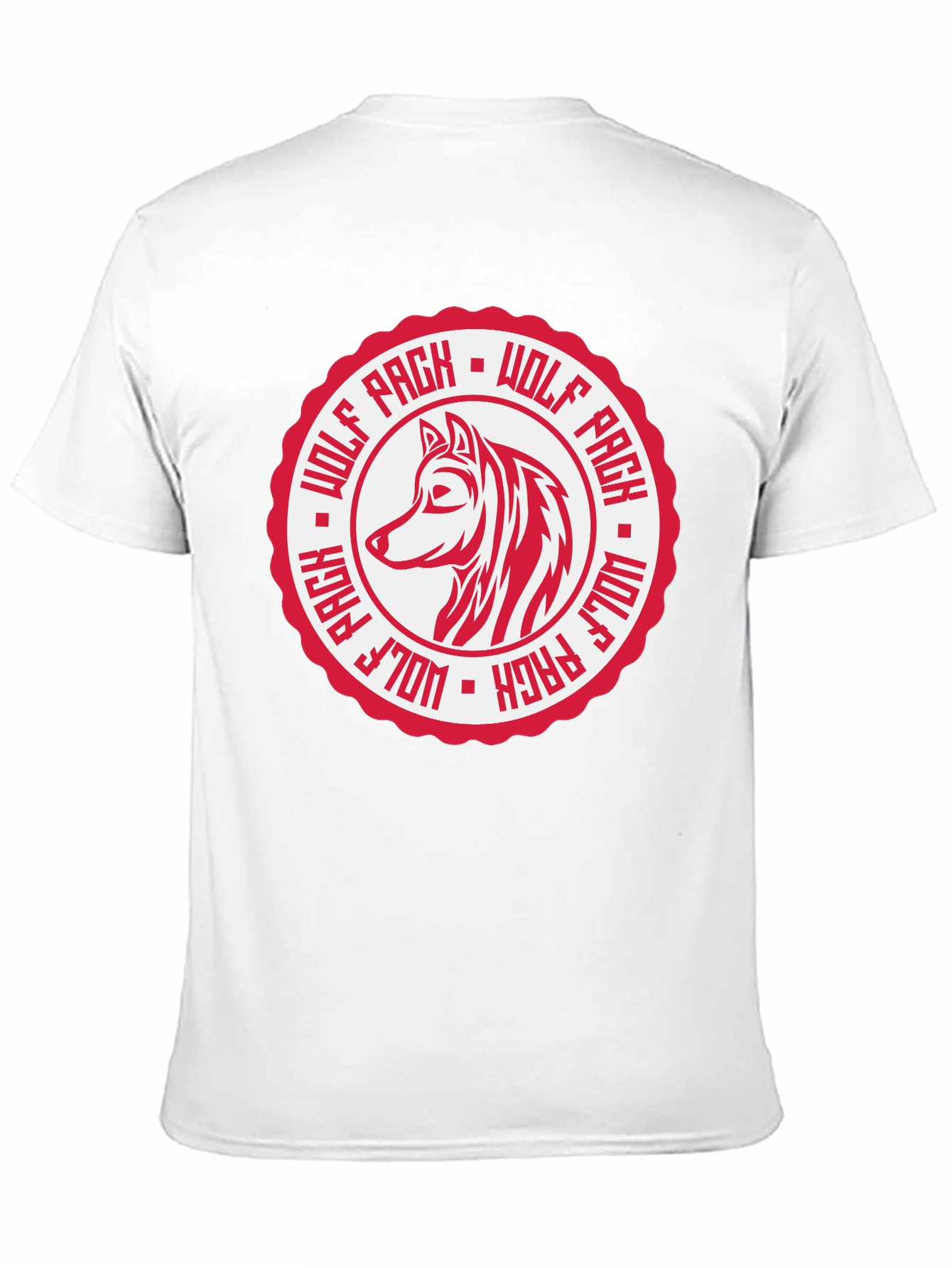 Wolf Pack Graphic Tee - Black Cotton T-Shirt