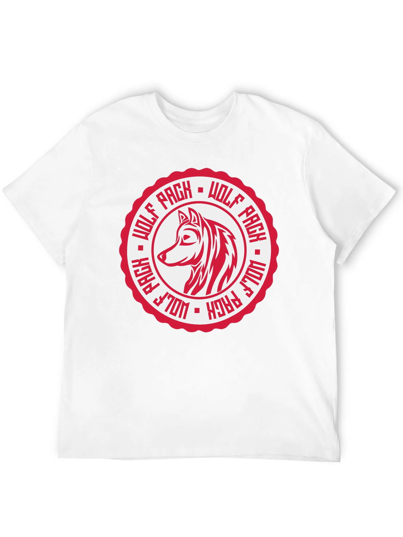 Wolf Pack Graphic Tee - Black Cotton T-Shirt