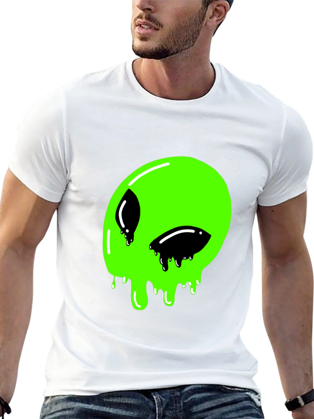 Mens Alien Graphic Print T-Shirt