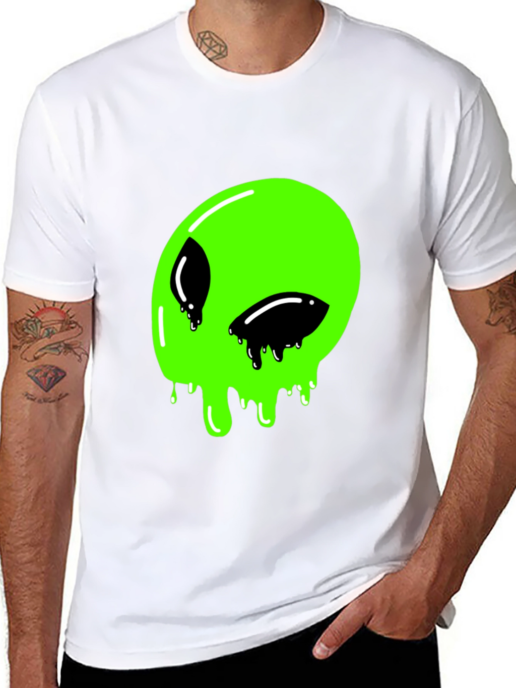 Mens Alien Graphic Print T-Shirt