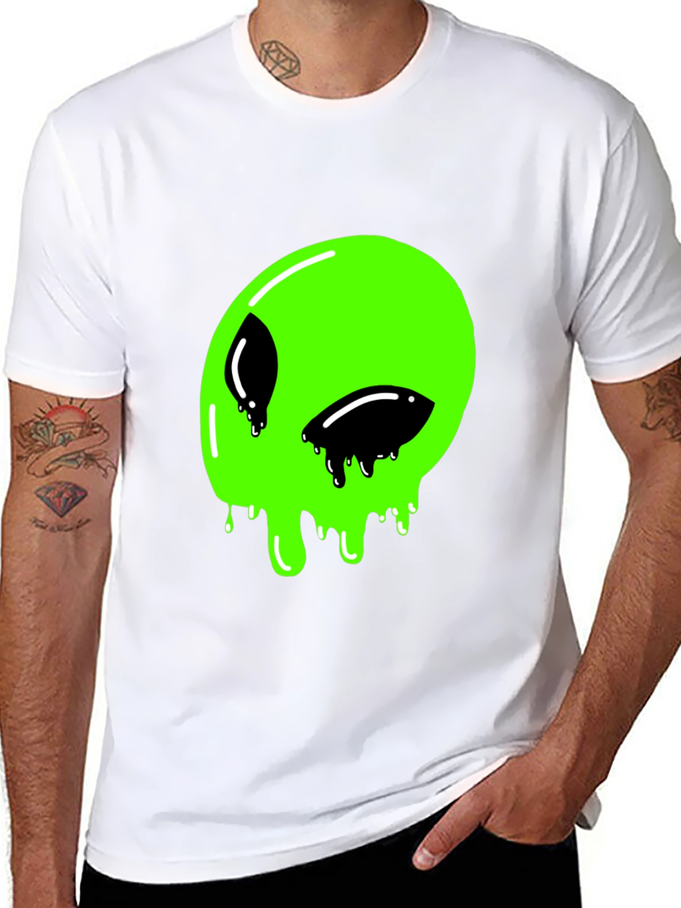Mens Alien Graphic Print T-Shirt