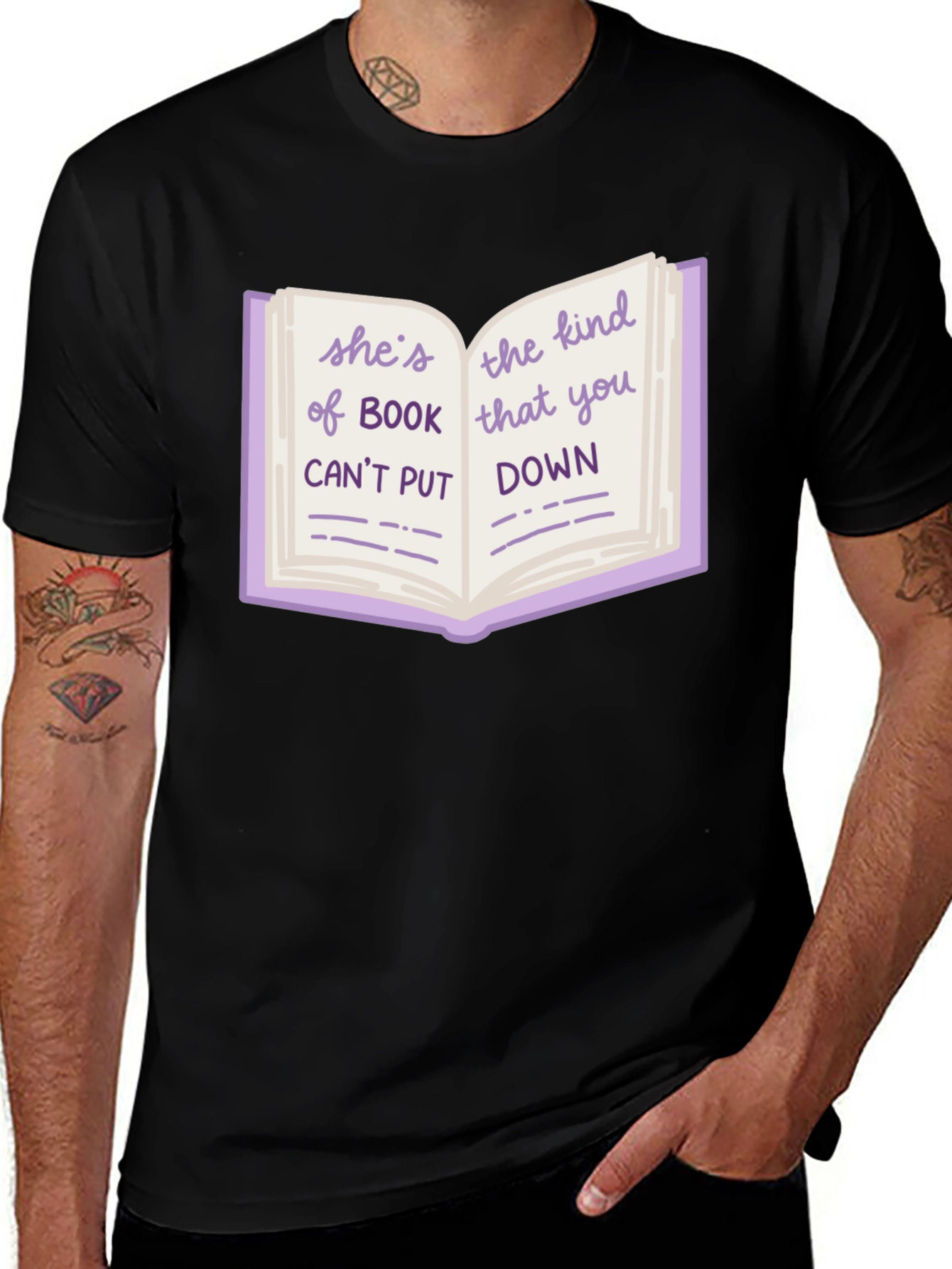 Book Lover Graphic Tee - Shes The Kind of Book