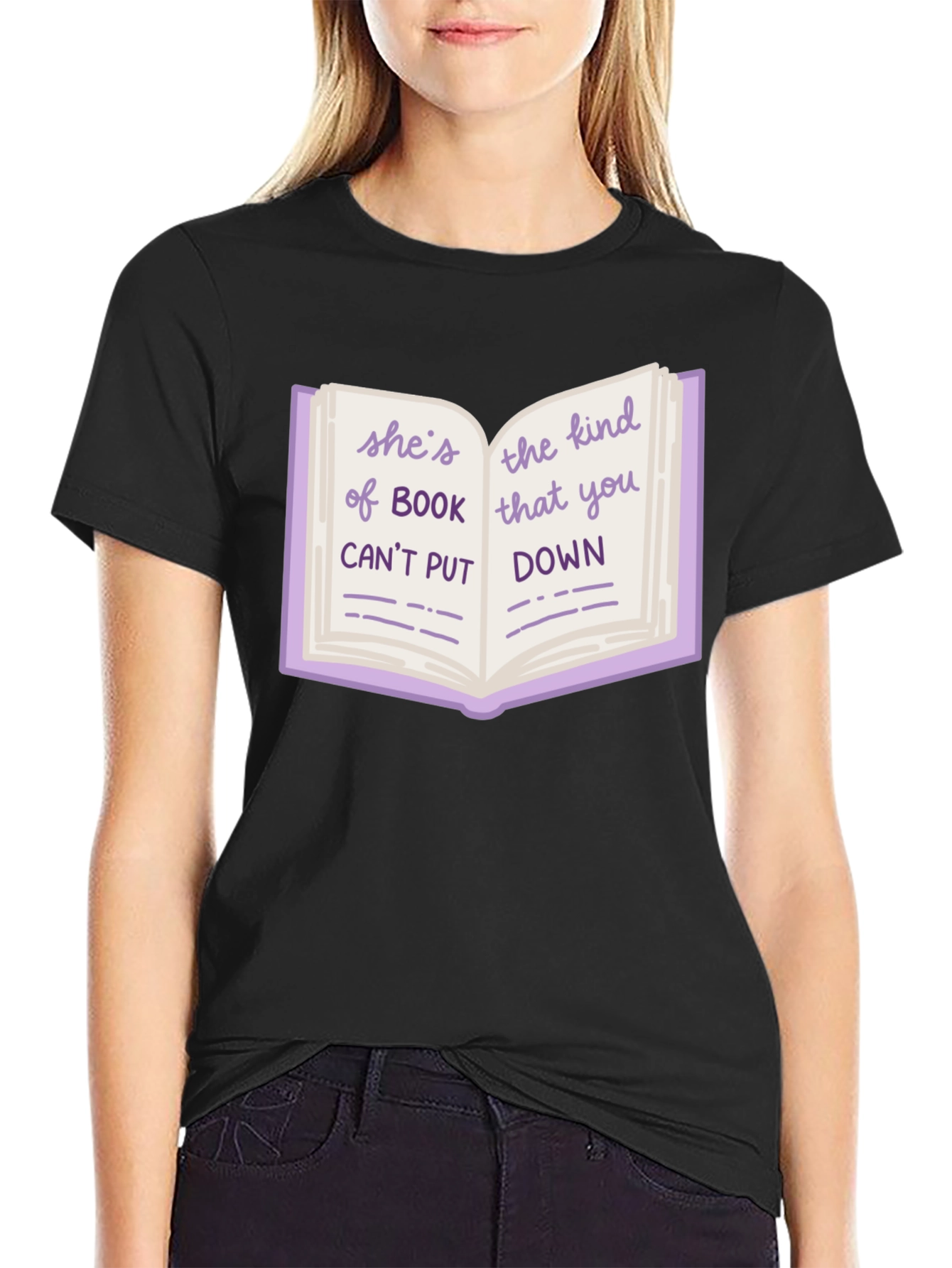 Book Lover Graphic Tee - Shes The Kind of Book