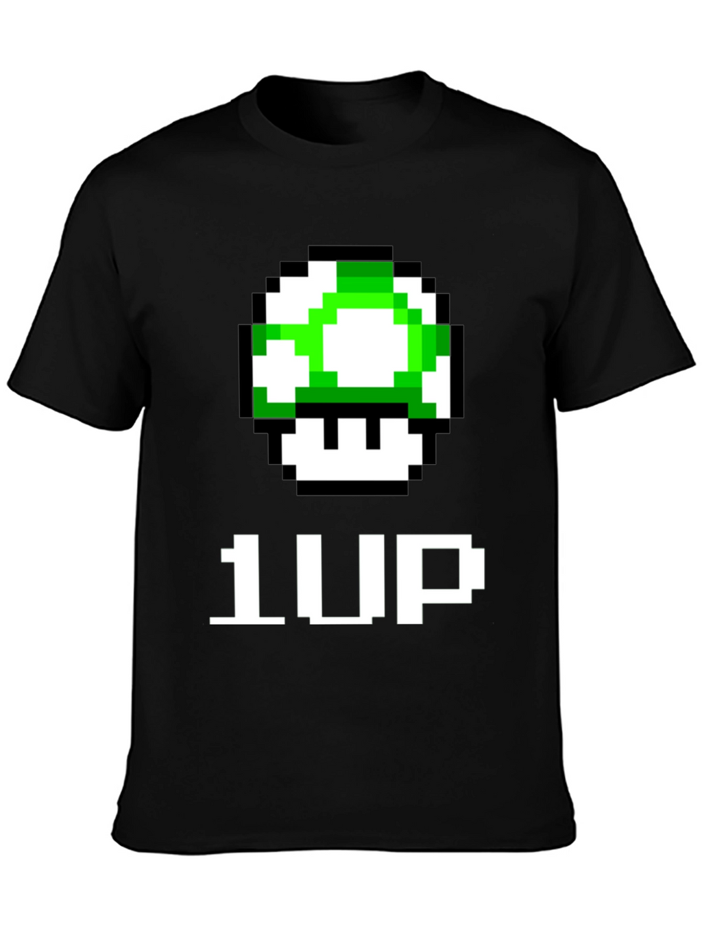 1-Up Pixel Art Black T-Shirt
