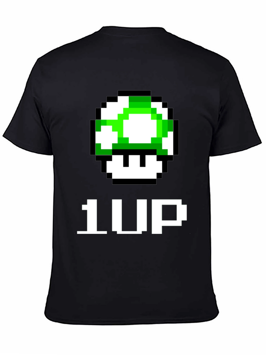 1-Up Pixel Art Black T-Shirt