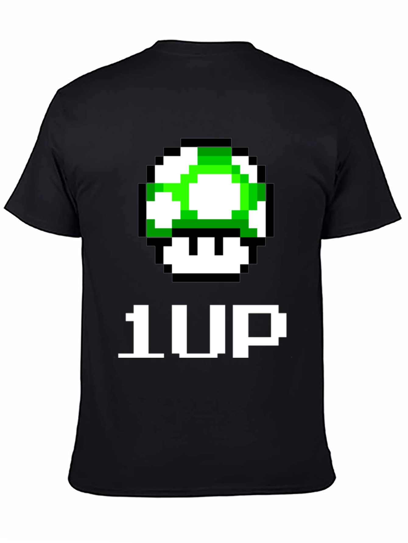 1-Up Pixel Art Black T-Shirt