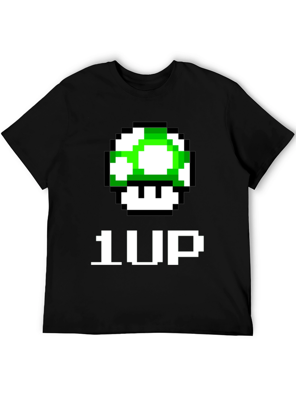 1-Up Pixel Art Black T-Shirt