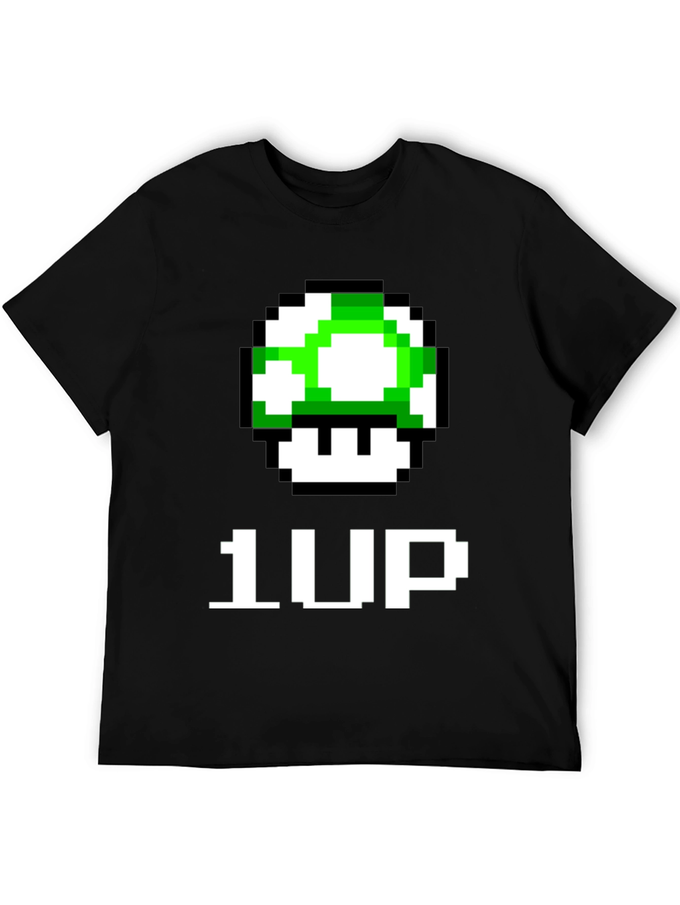 1-Up Pixel Art Black T-Shirt
