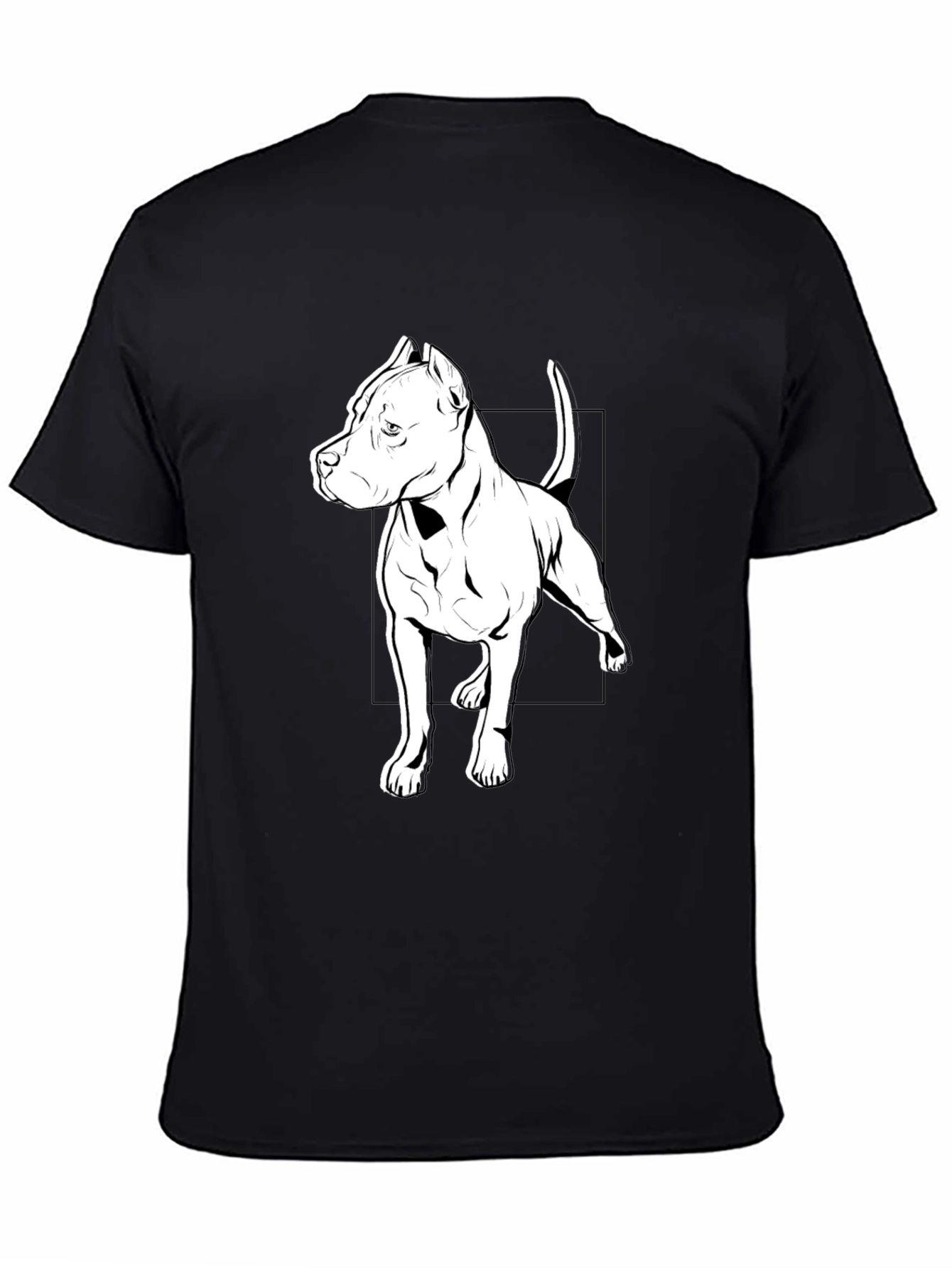 Black Pitbull Dog Graphic Tee - Stylish Casual Wear