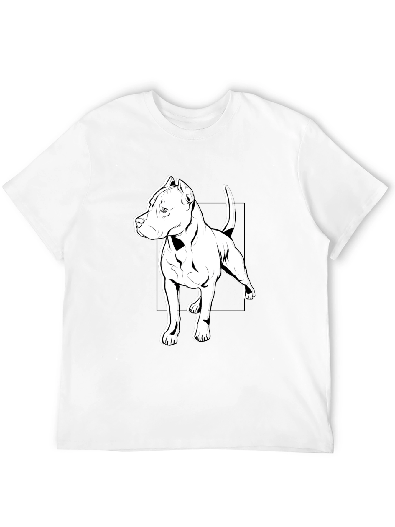 Black Pitbull Dog Graphic Tee - Stylish Casual Wear