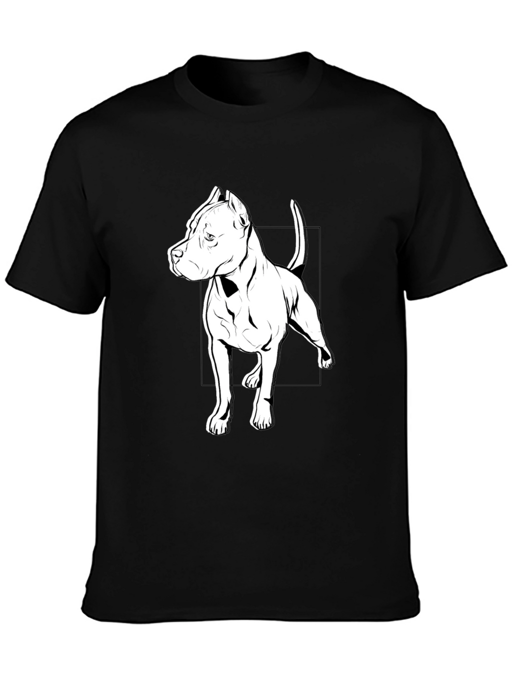 Black Pitbull Dog Graphic Tee - Stylish Casual Wear