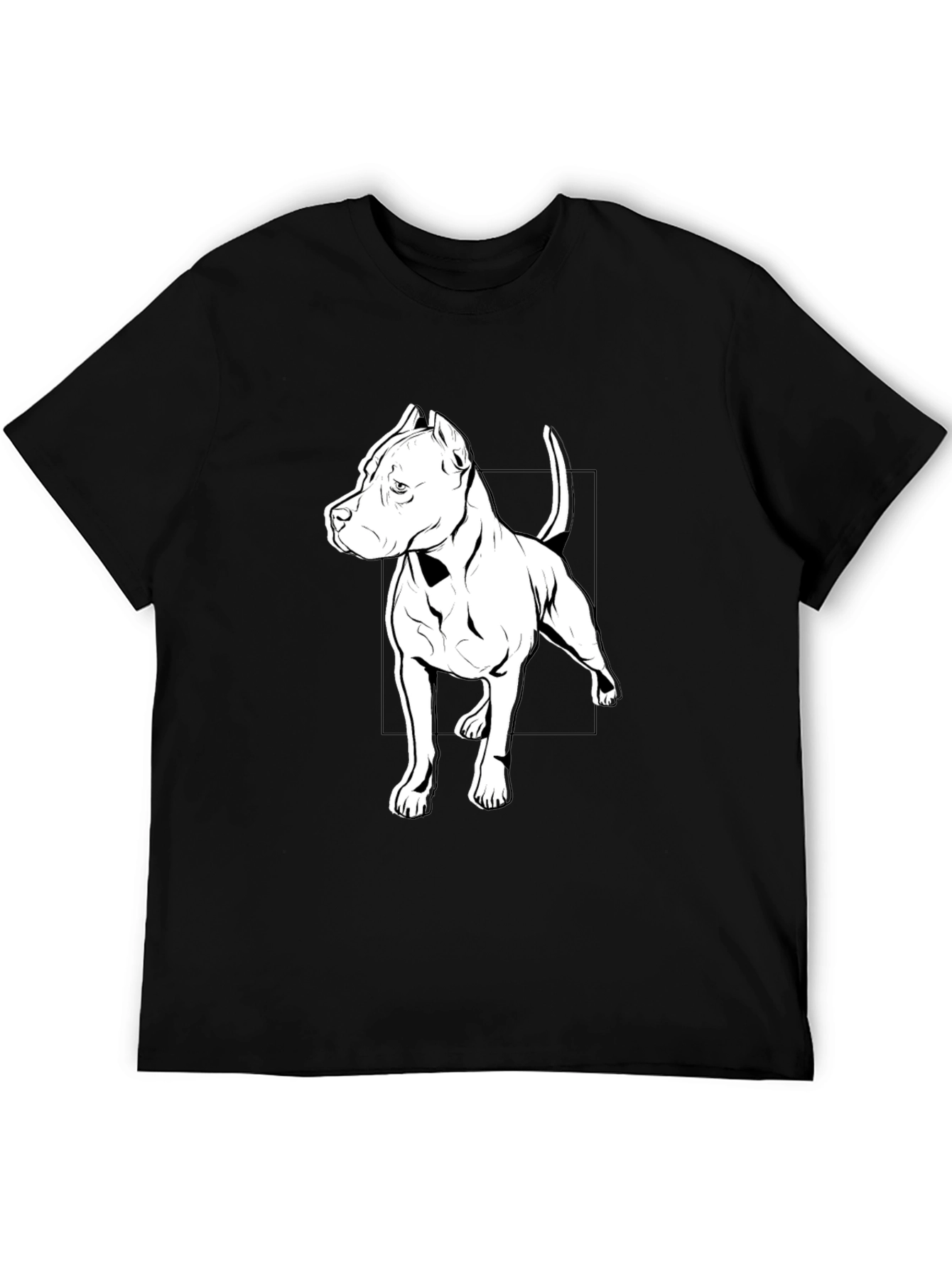 Black Pitbull Dog Graphic Tee - Stylish Casual Wear