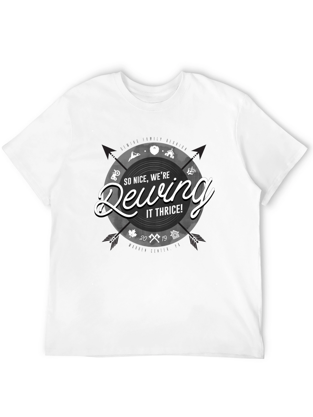 So Nice Were Dewing It Thrice Black T-Shirt