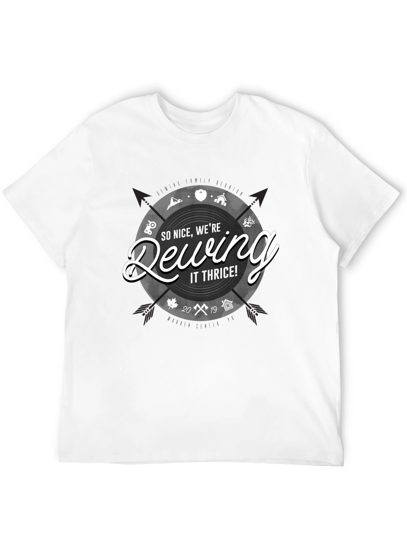 So Nice Were Dewing It Thrice Black T-Shirt