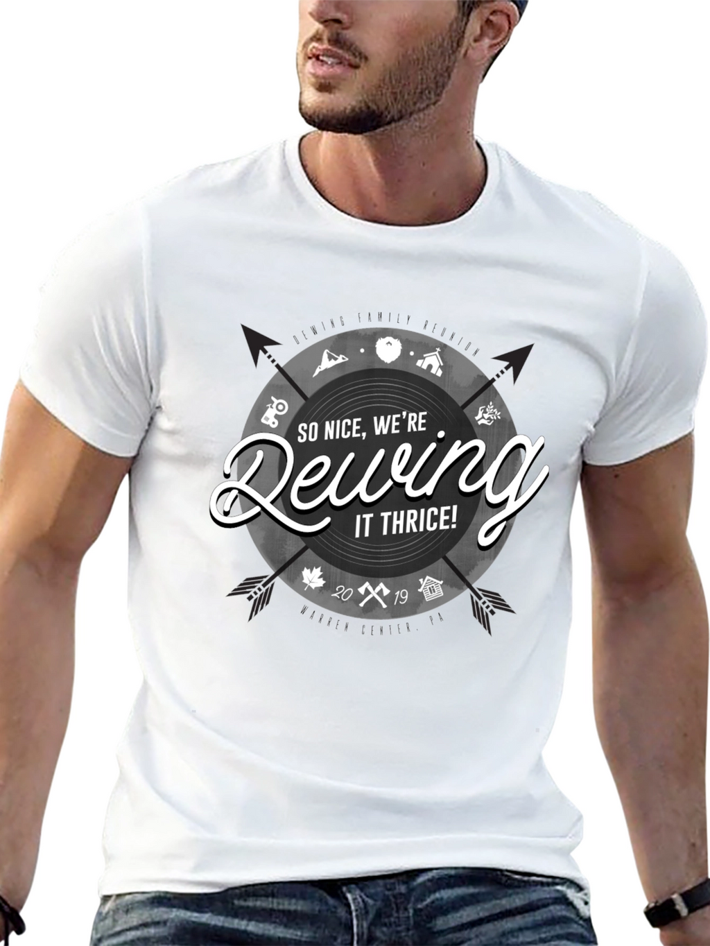 So Nice Were Dewing It Thrice Black T-Shirt