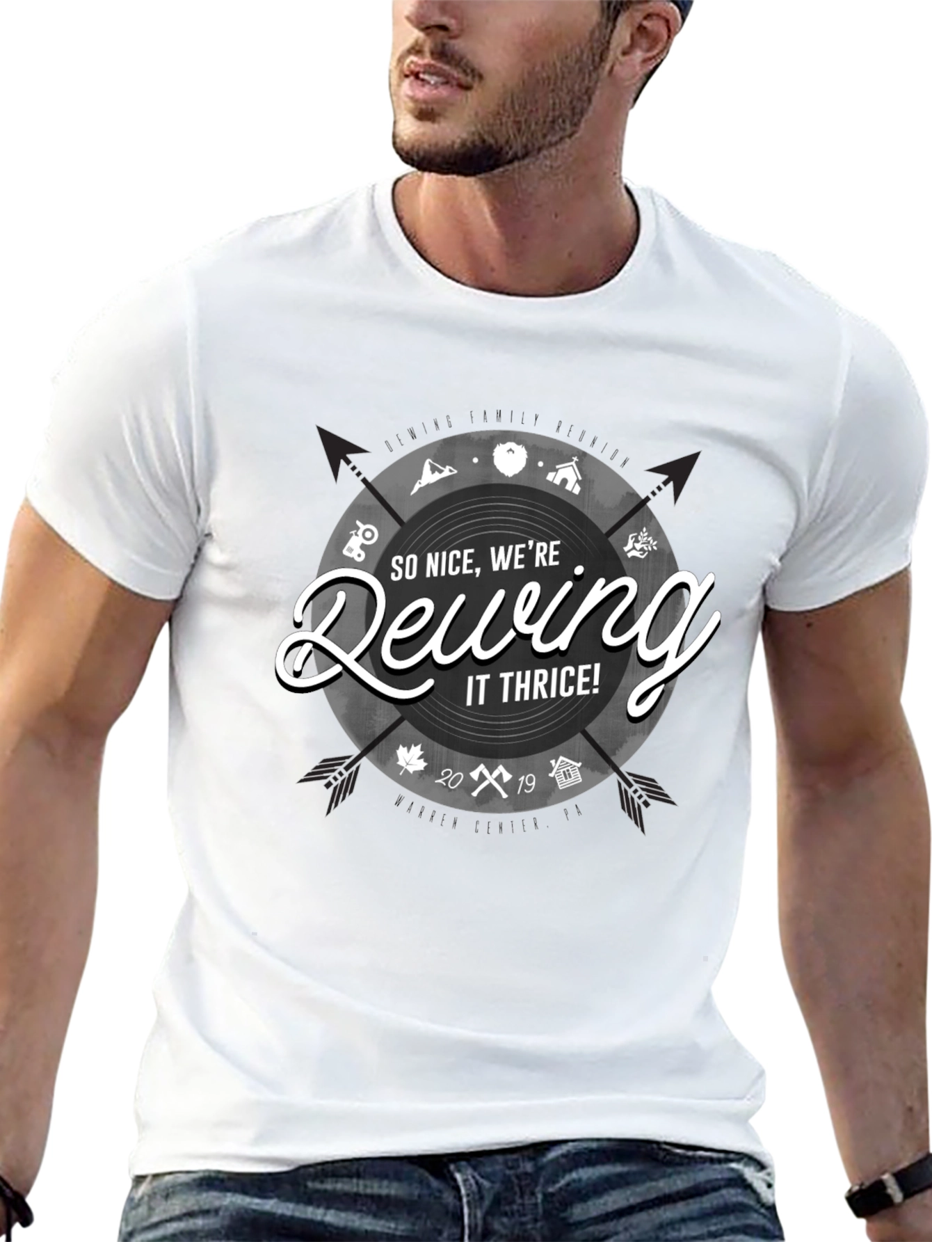 So Nice Were Dewing It Thrice Black T-Shirt
