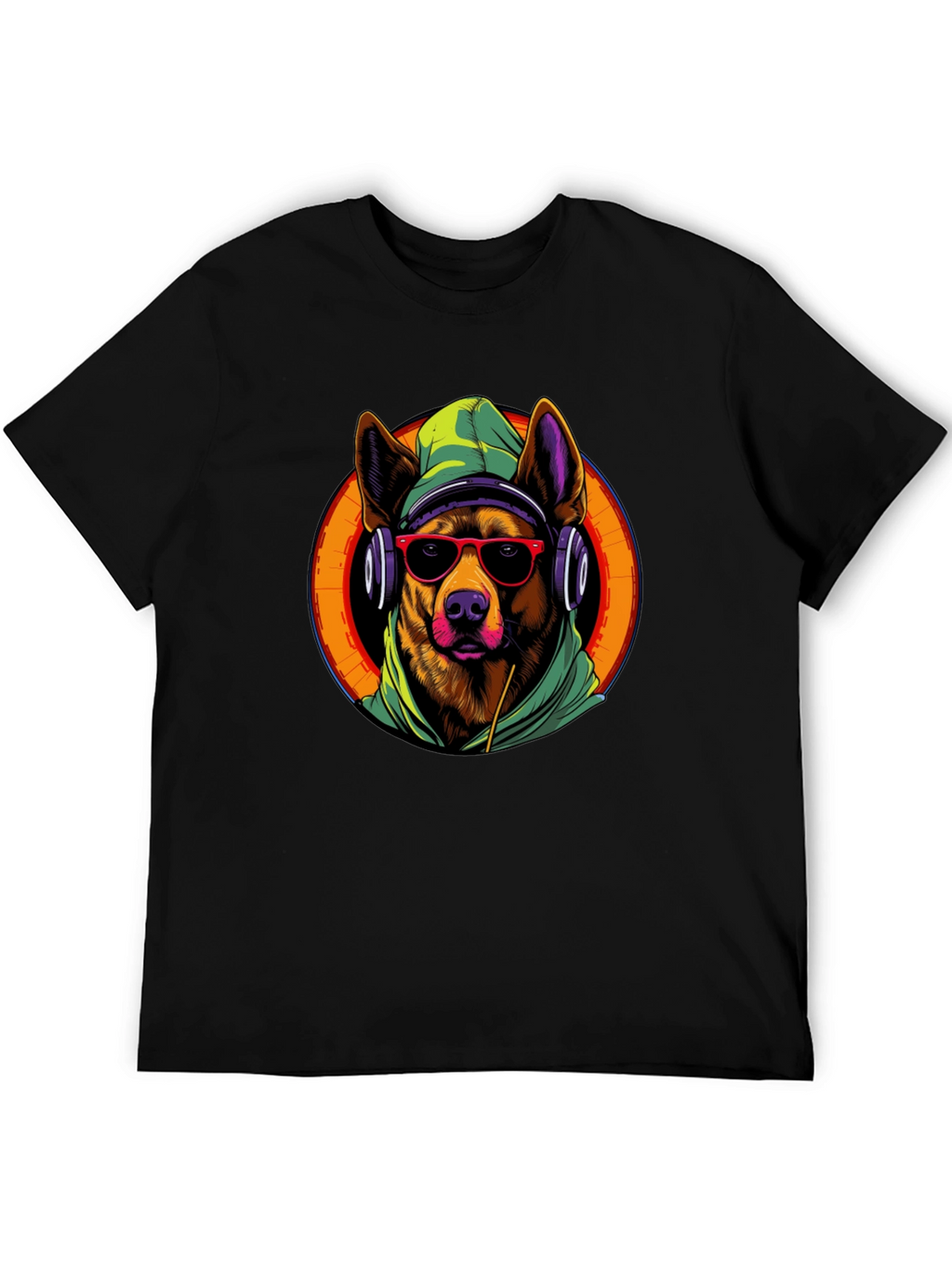 Dog DJ Graphic Tee - Cool Canine Vibes