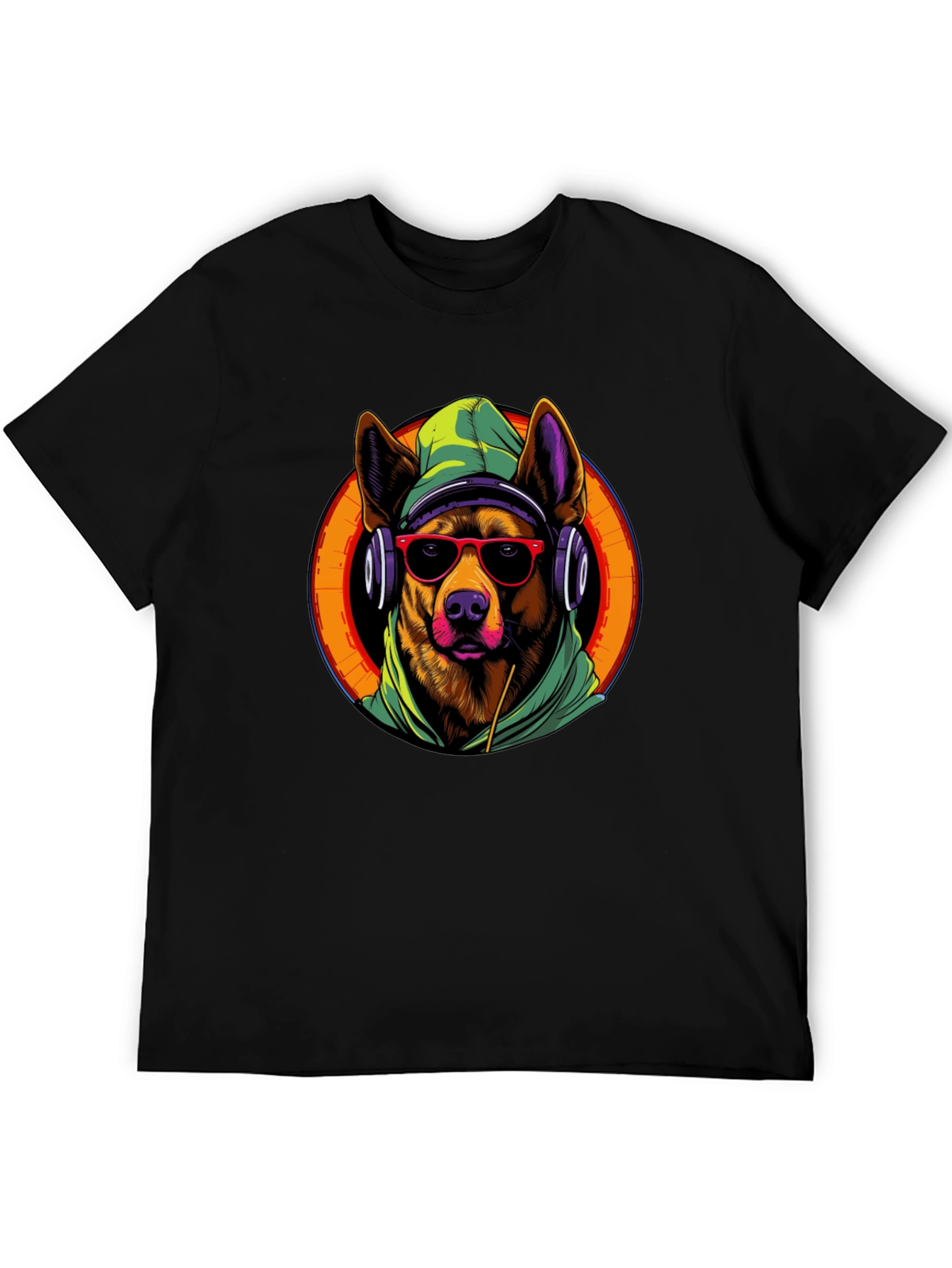 Dog DJ Graphic Tee - Cool Canine Vibes