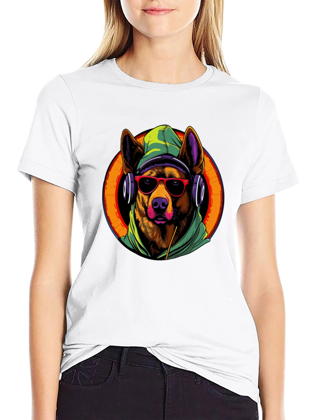 Dog DJ Graphic Tee - Cool Canine Vibes