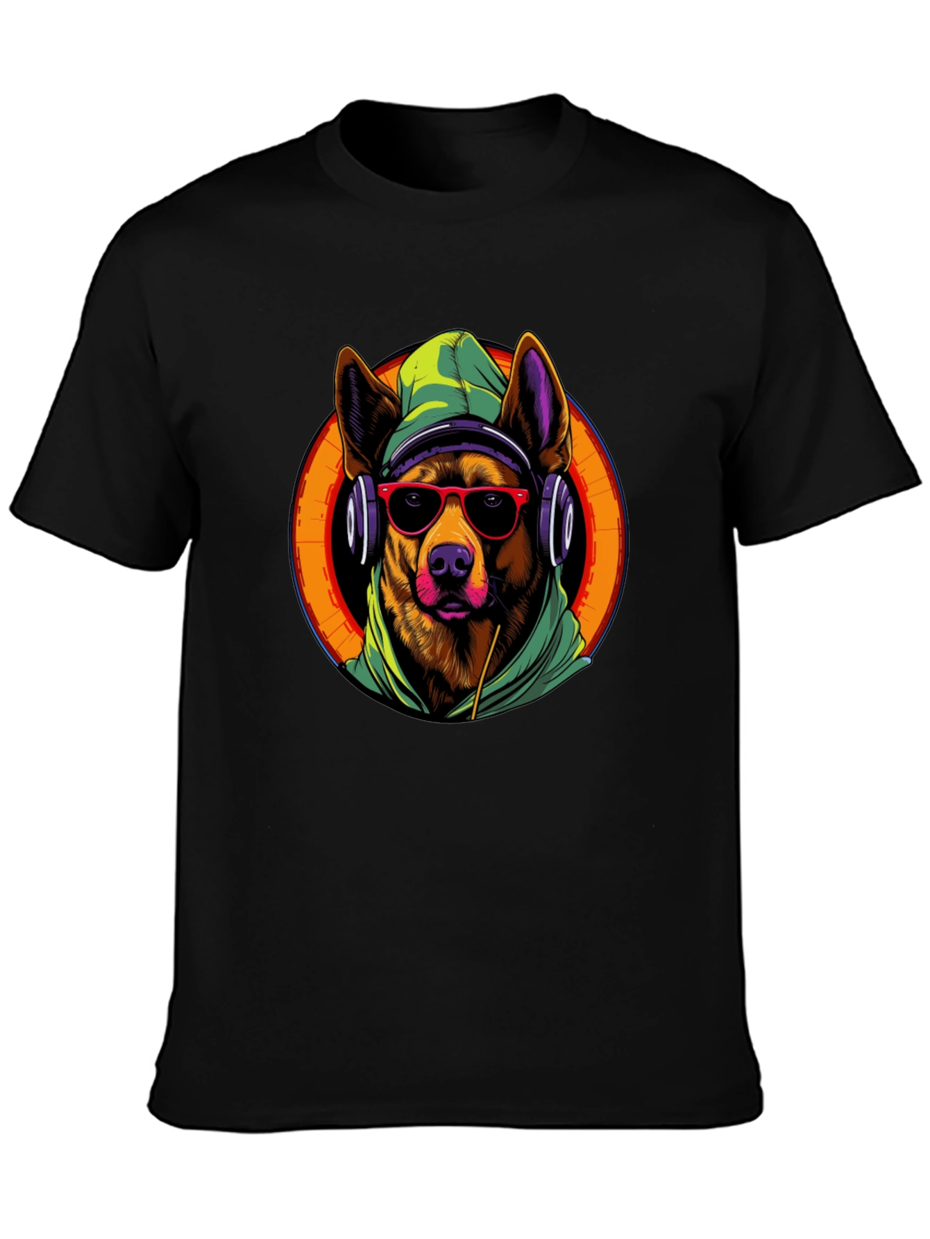 Dog DJ Graphic Tee - Cool Canine Vibes