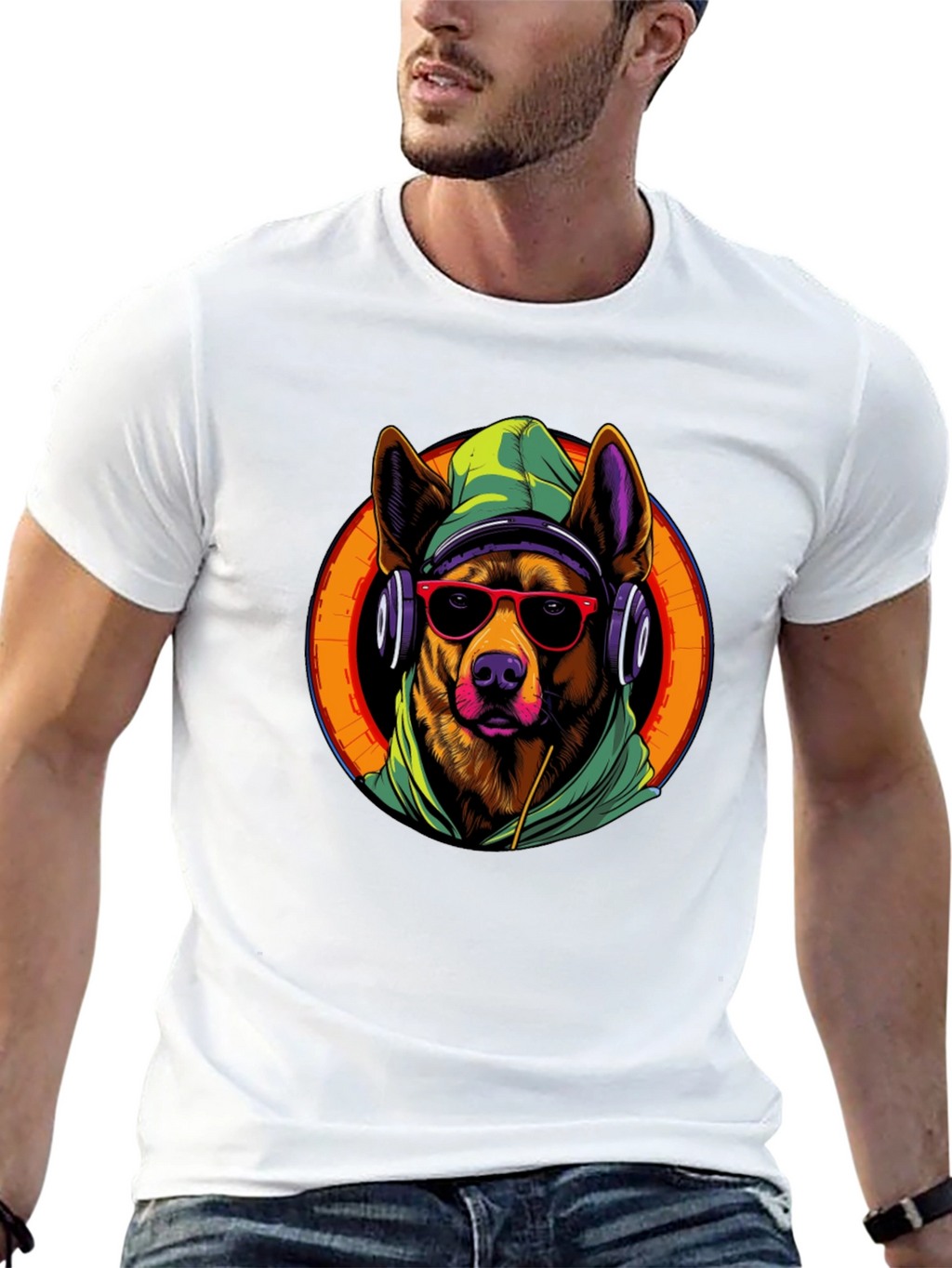 Dog DJ Graphic Tee - Cool Canine Vibes