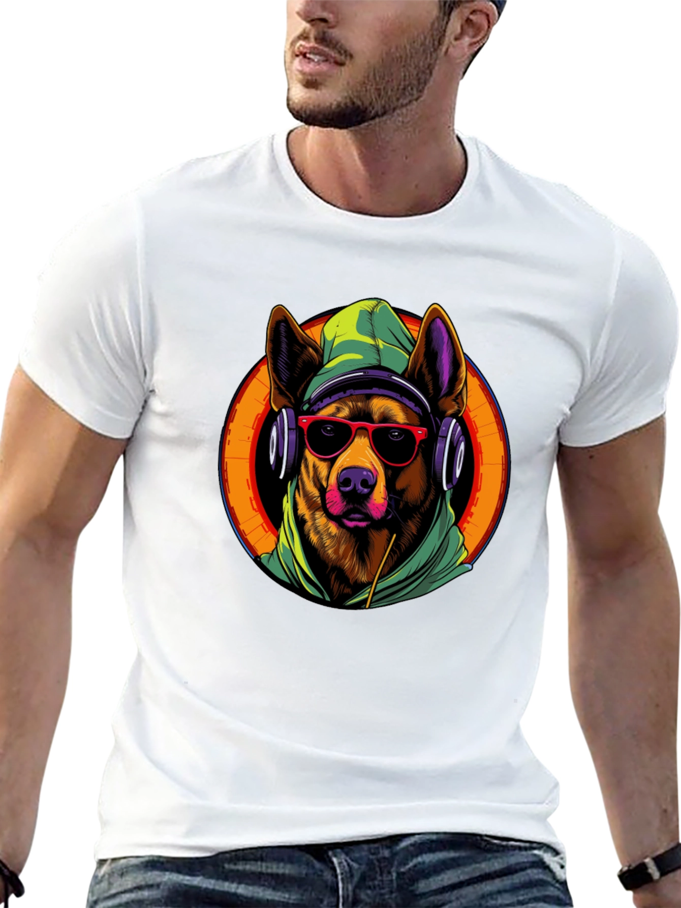 Dog DJ Graphic Tee - Cool Canine Vibes
