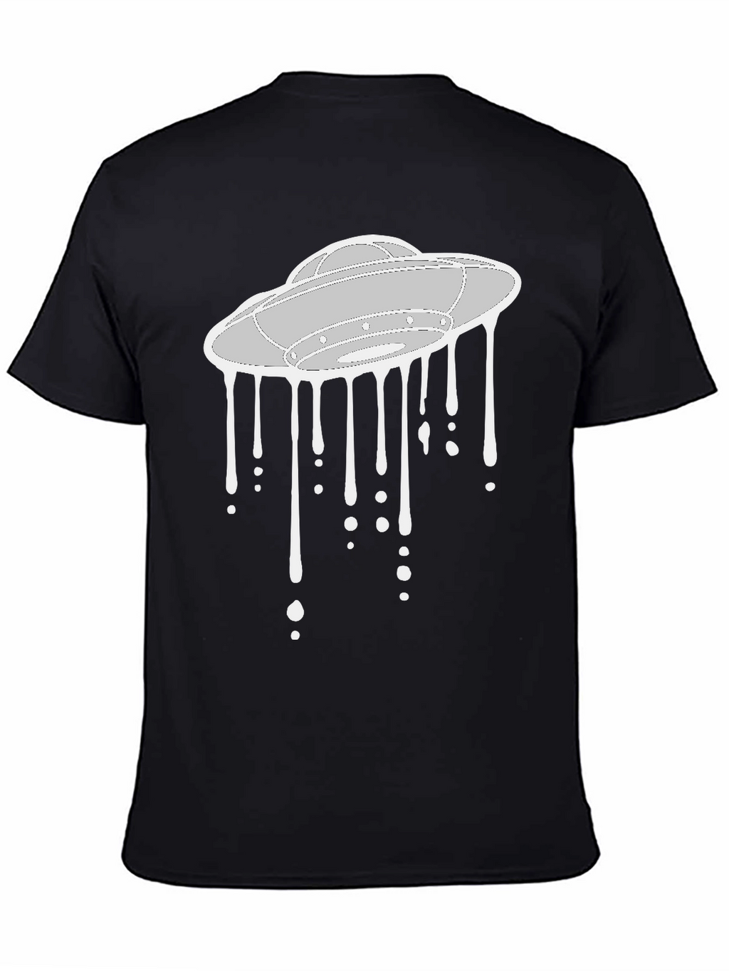 UFO Drip Graphic Tee - Modern Sci-Fi Style