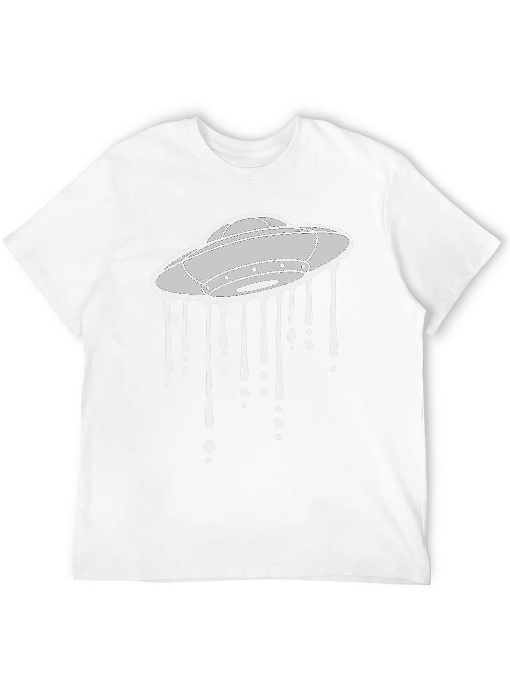 UFO Drip Graphic Tee - Modern Sci-Fi Style