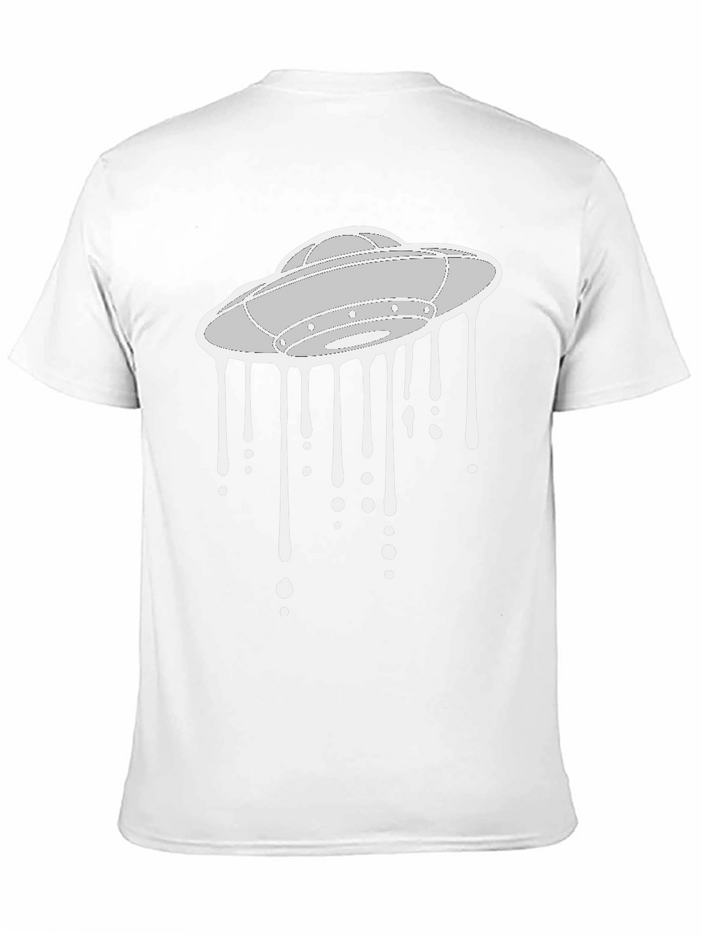 UFO Drip Graphic Tee - Modern Sci-Fi Style