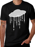 UFO Drip Graphic Tee - Modern Sci-Fi Style