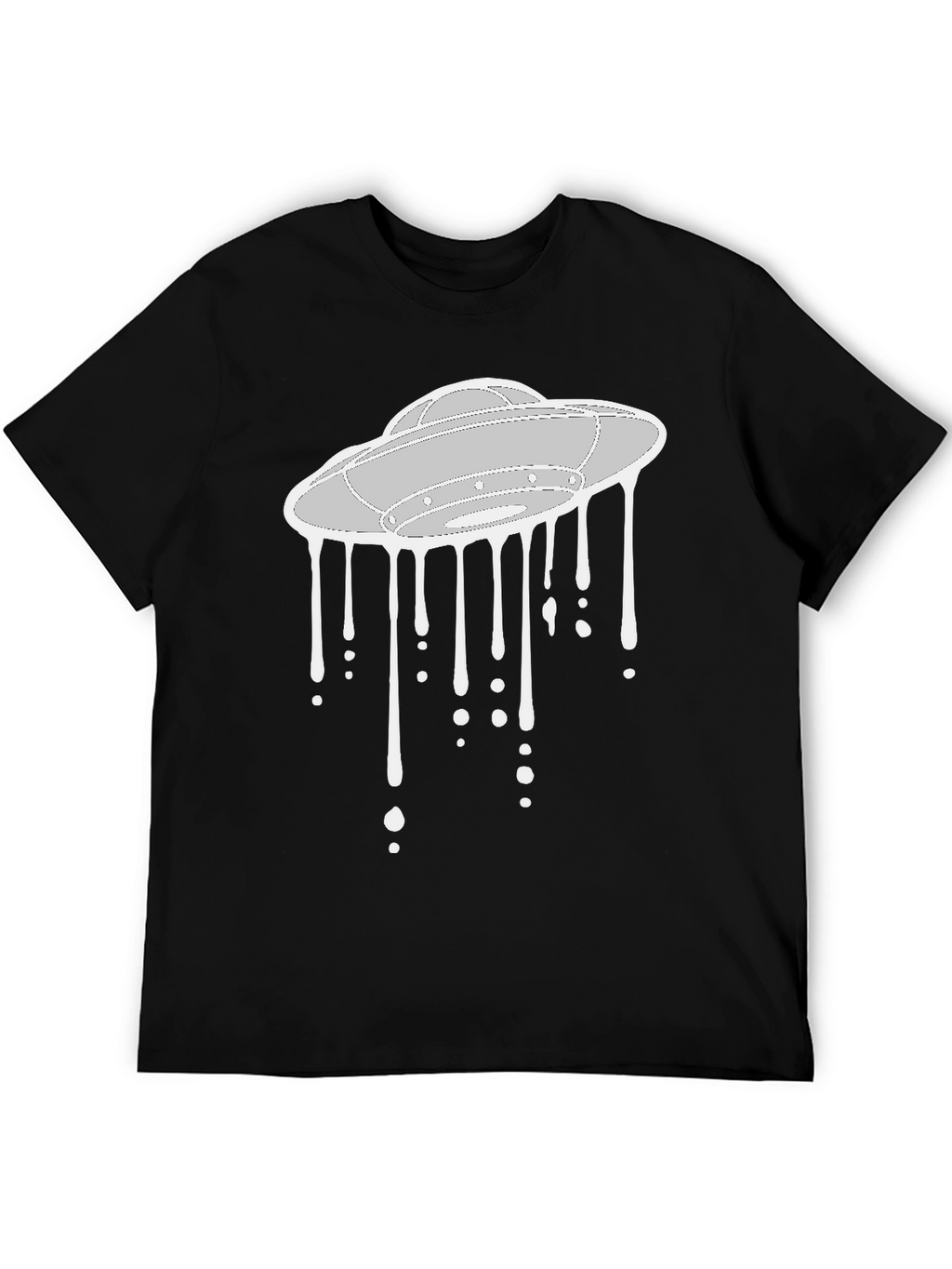 UFO Drip Graphic Tee - Modern Sci-Fi Style