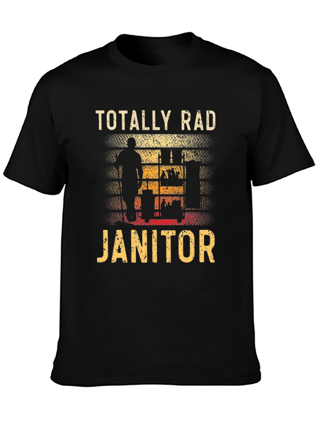 Totally Rad Janitor Graphic T-Shirt