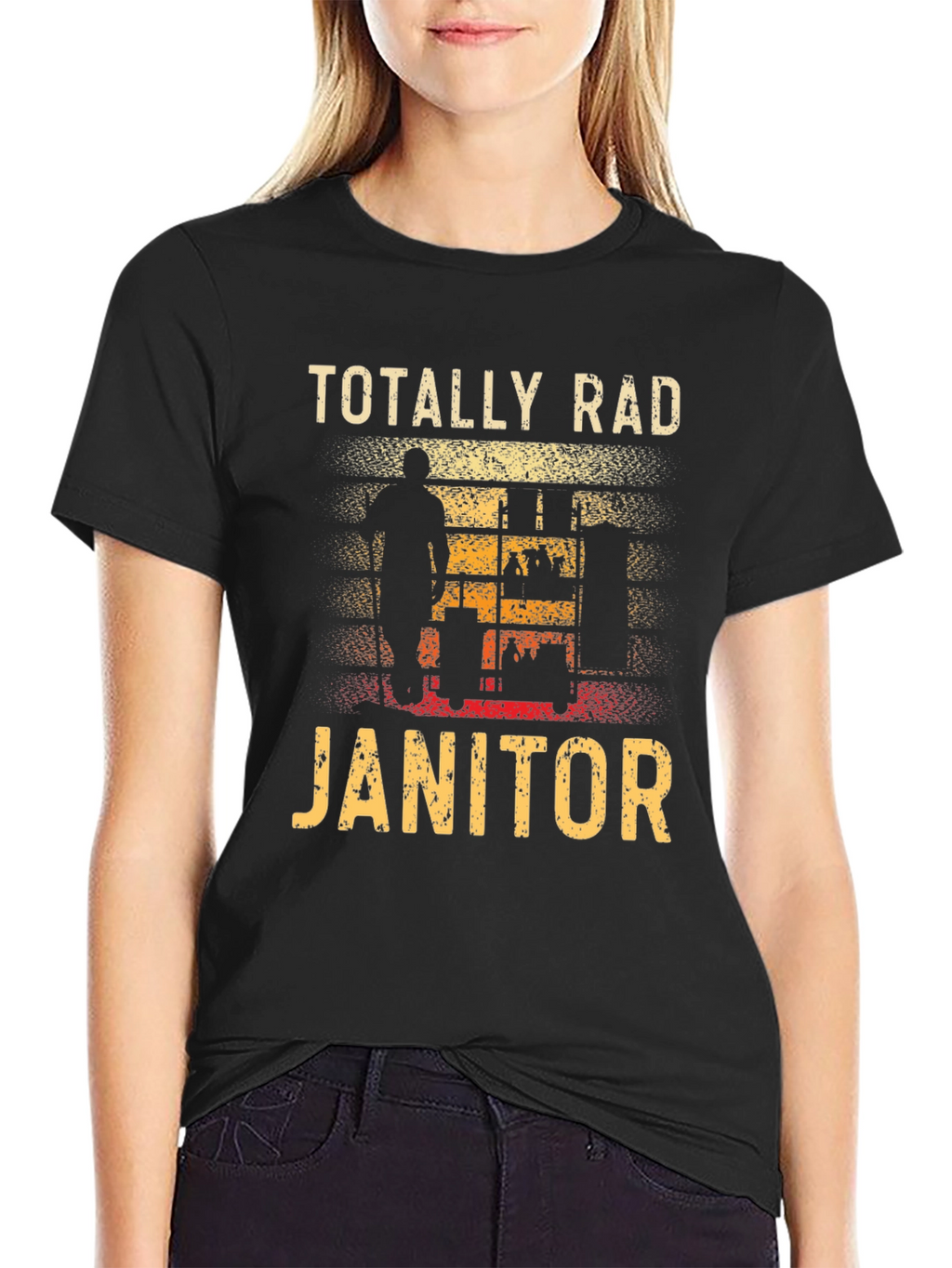 Totally Rad Janitor Graphic T-Shirt