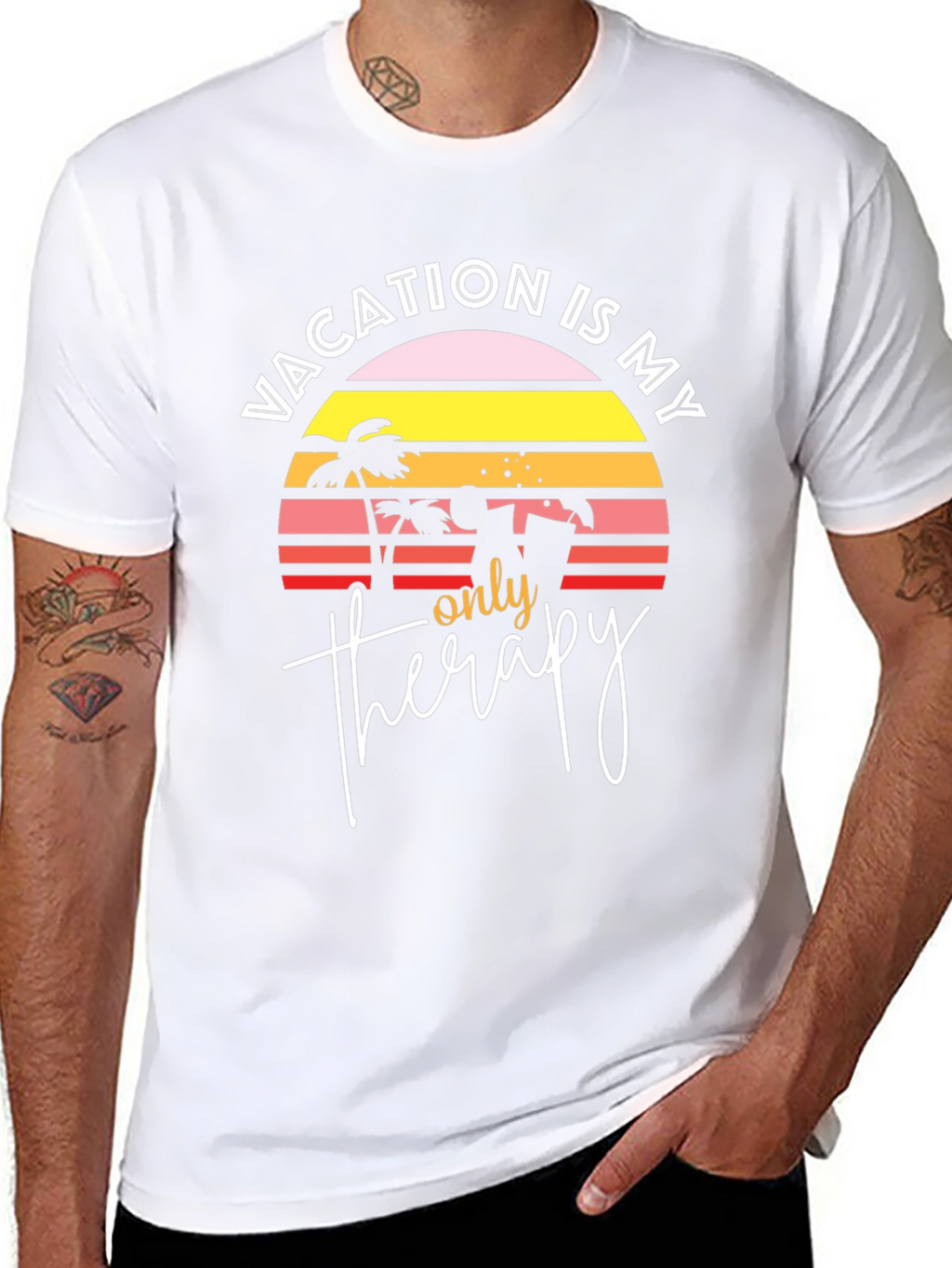 Vacation Therapy Graphic T-Shirt - Beach Lover Tee
