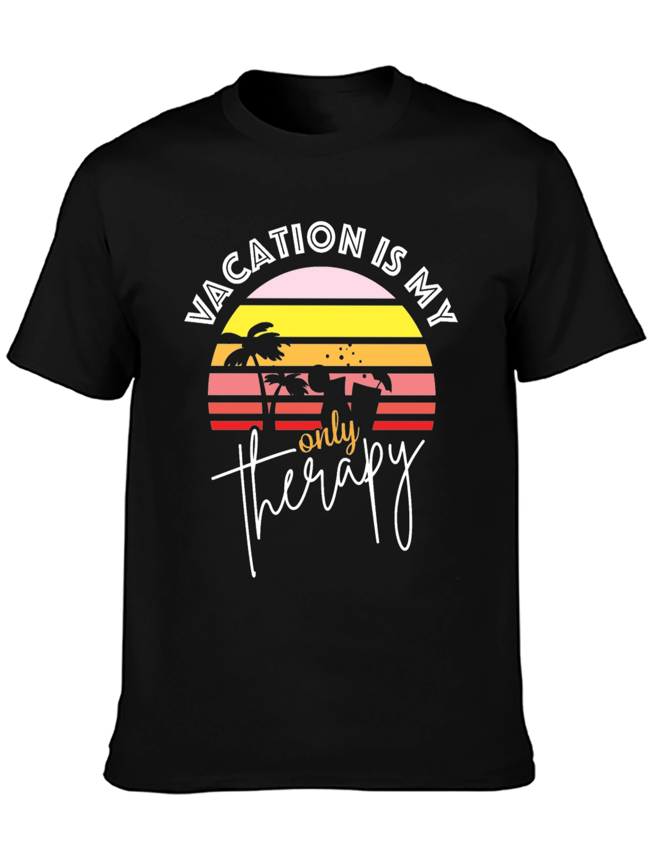 Vacation Therapy Graphic T-Shirt - Beach Lover Tee