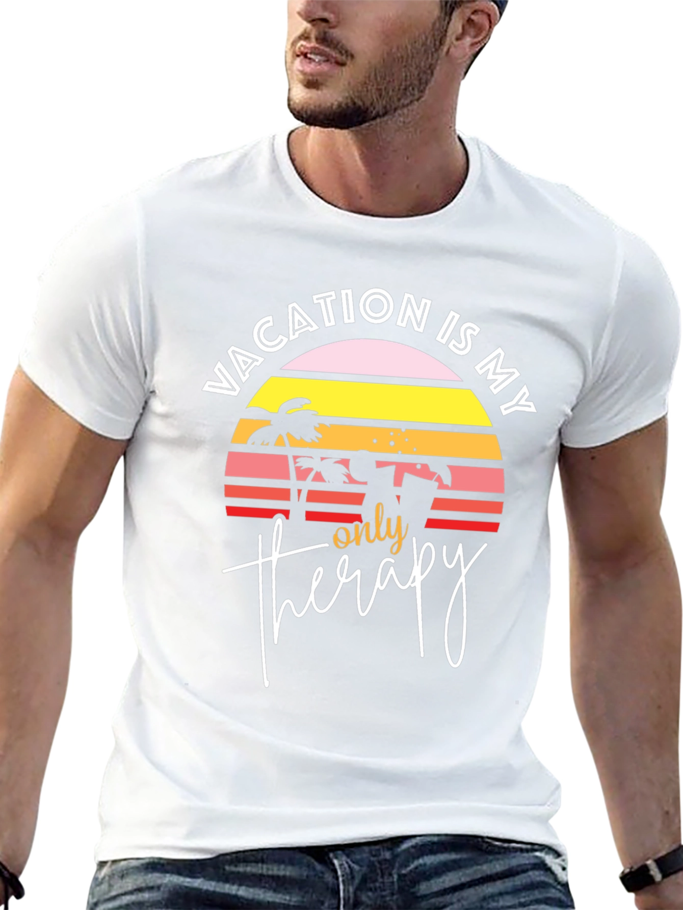 Vacation Therapy Graphic T-Shirt - Beach Lover Tee