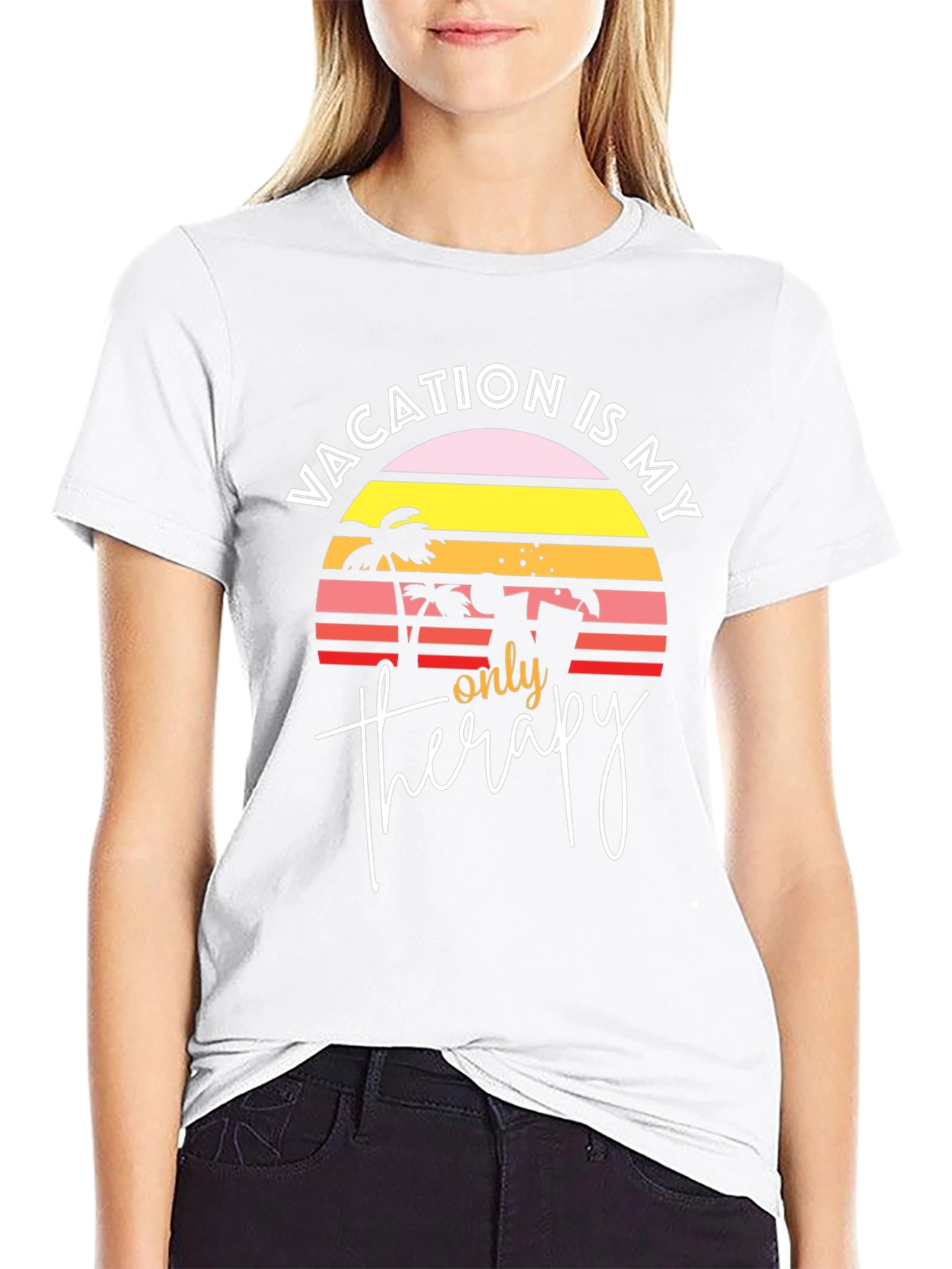 Vacation Therapy Graphic T-Shirt - Beach Lover Tee