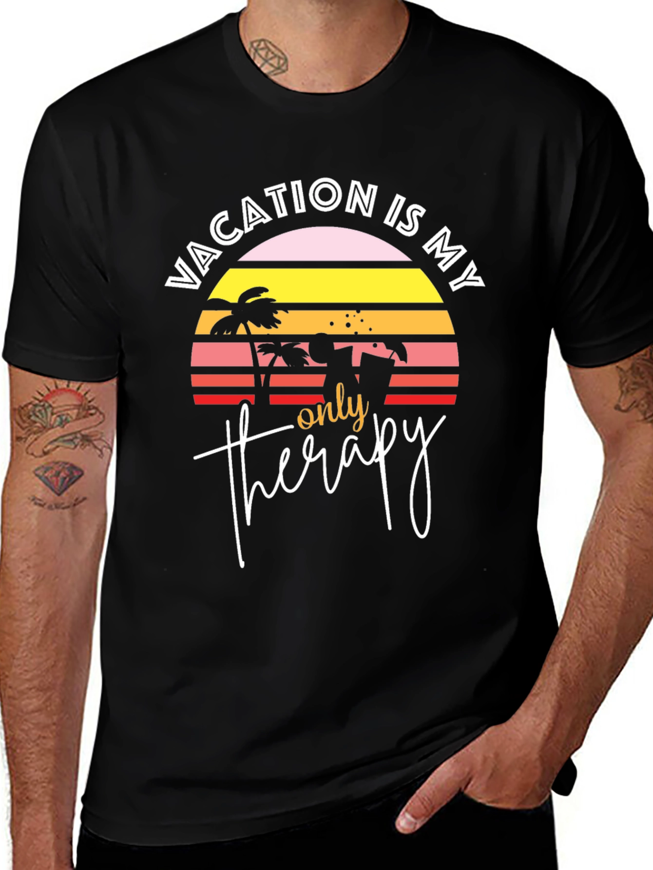 Vacation Therapy Graphic T-Shirt - Beach Lover Tee
