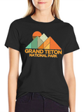 Grand Teton National Park Retro Graphic Tee