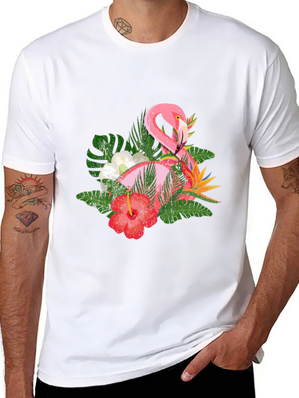 Tropical Flamingo Graphic Tee