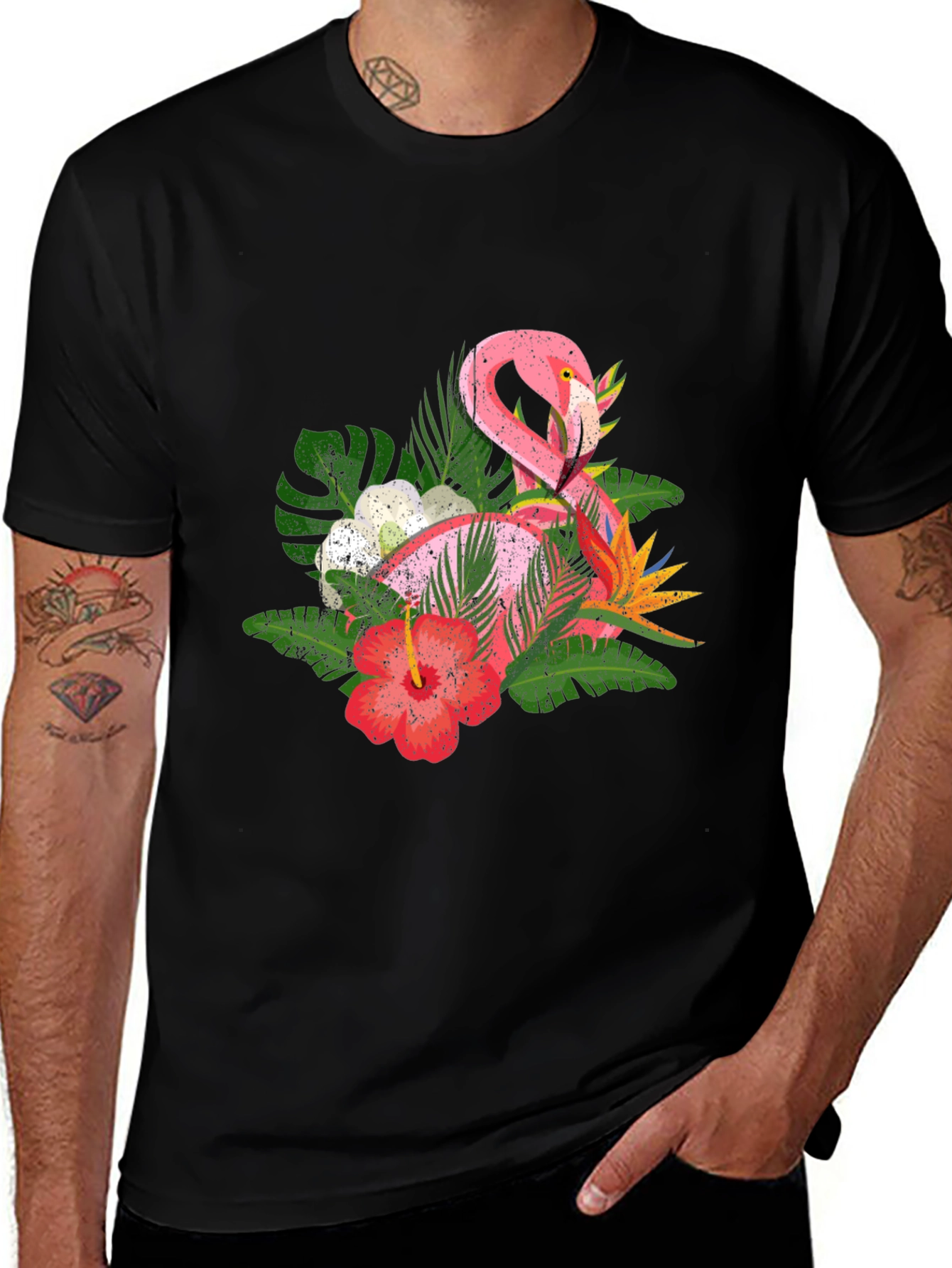 Tropical Flamingo Graphic Tee